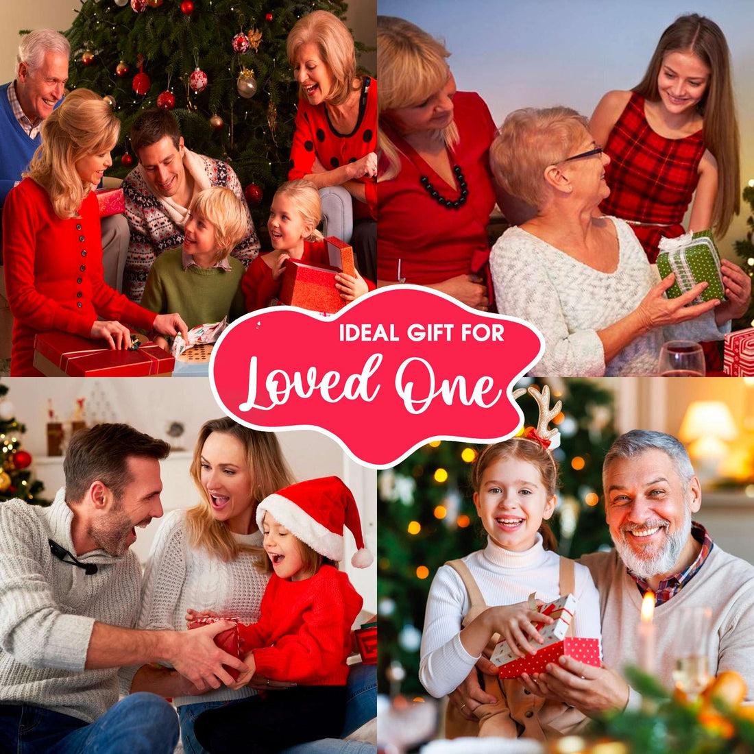 Personalized Family Christmas Ornaments with Photos 2025, Christmas Thanksgiving Gifts for Family Grandparents Mom Dad Kids