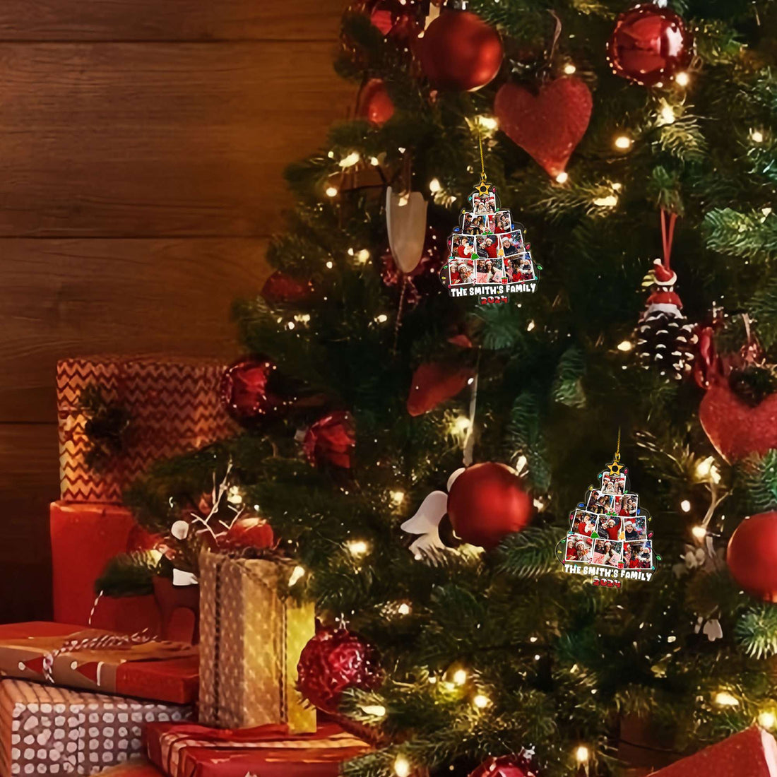 Personalized Christmas Tree Ornament - Family Photo Acrylic Decorations 2025 - Gifts for Grandparents, Dad, Mom, Kids, Friends