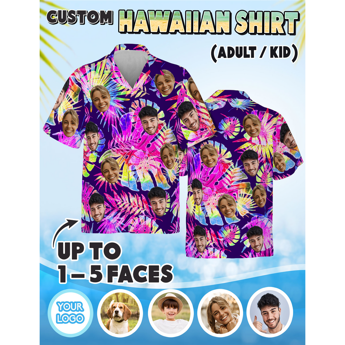 Custom Tropical Shirt for Girlfriend, Cute Vacation Gift Idea