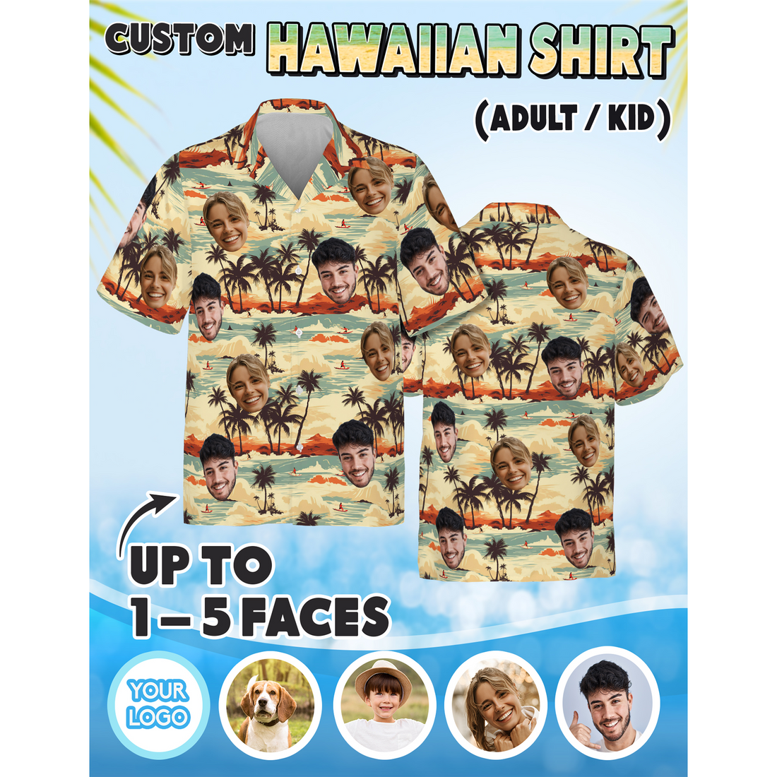 Personalized Couple Shirt, Tropical Gift for Summer or Honeymoon