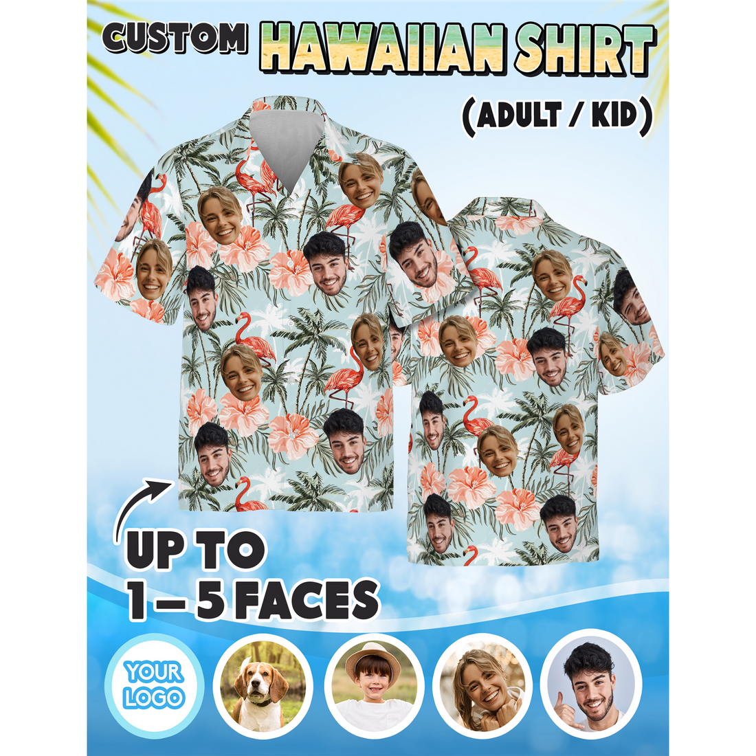 Custom Face Shirt for Mom or Dad, Unique Birthday Gift Idea