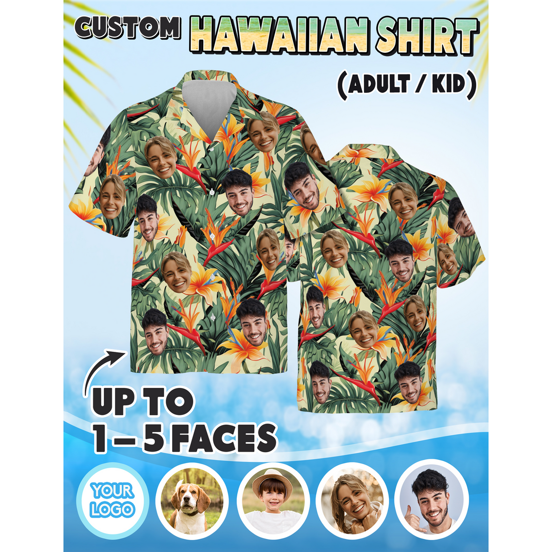 Funny Vacation Shirt with Faces, Perfect Gift for Him or Her