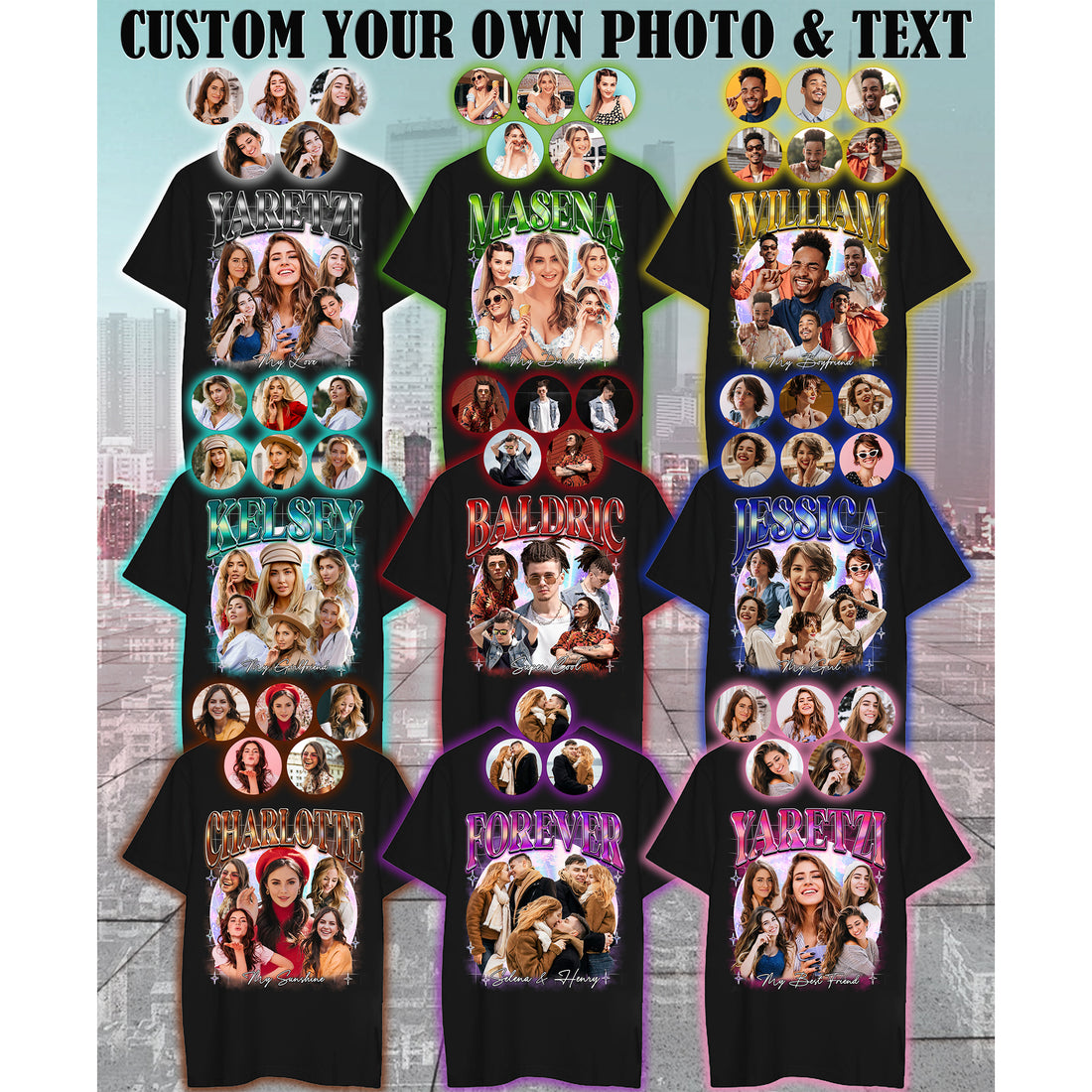 Bootleg Custom Shirt for Men & Women, Hip Hop Inspired Personalized Tee with Your Image