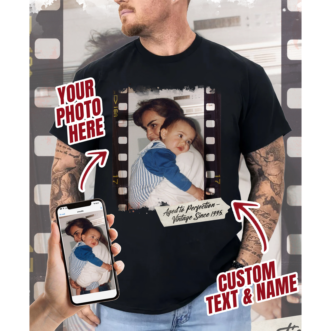 Custom Your Own Bootleg Rap Shirts Custom Picture Shirt Customized Vintage Graphic Tshirt Photo Gifts for Men Women