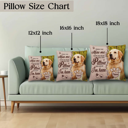 Personalized Pet Memorial Pillow with Photo, Dog Memorial Gifts for Loss of Dogs Cats, Pet Photo Gifts for Dog Lovers
