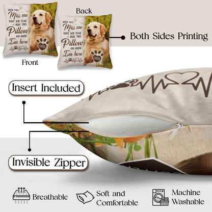 Personalized Pet Memorial Throw Pillow with Photo, Pet Loss Gifts Dog, Loss of Dog Sympathy Gift, In Memory of Dog Gifts, Pet Photo Gifts for Dog Lovers