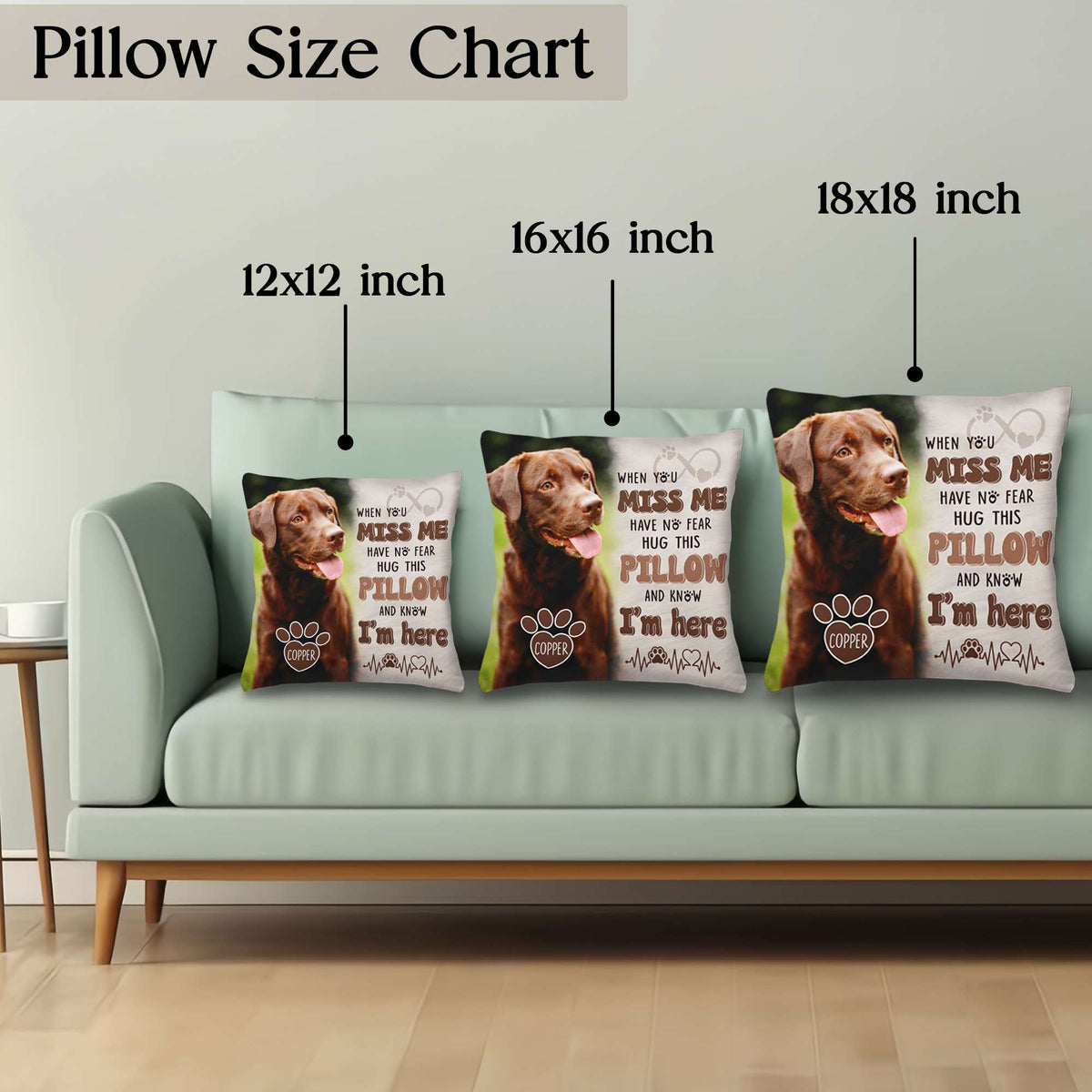 Personalized Pet Memorial Throw Pillow, Dog Memorial Gifts for Loss of Dog, Photo Gifts for Dog Lovers, In Memory of Dog Gifts, Loss of Dog Sympathy Gift