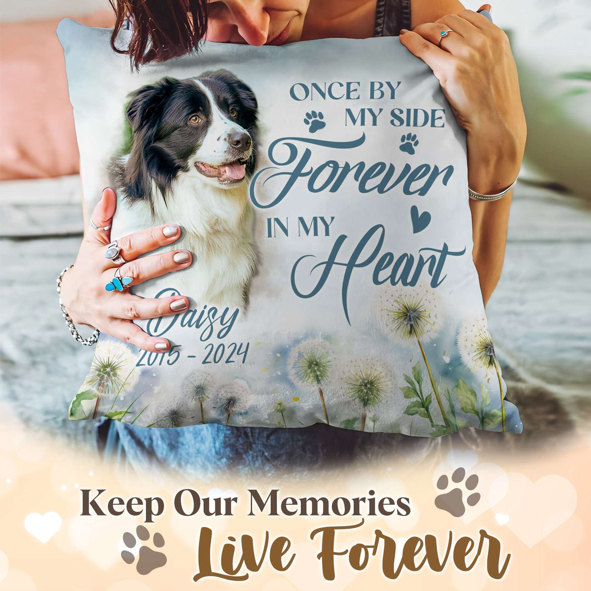 Personalized Pet Memorial Pillow with Photo, Dog Memorial Gifts for Loss of Dog, Memory Dog Loss Gift, Dog Passing Away Gifts Personalized