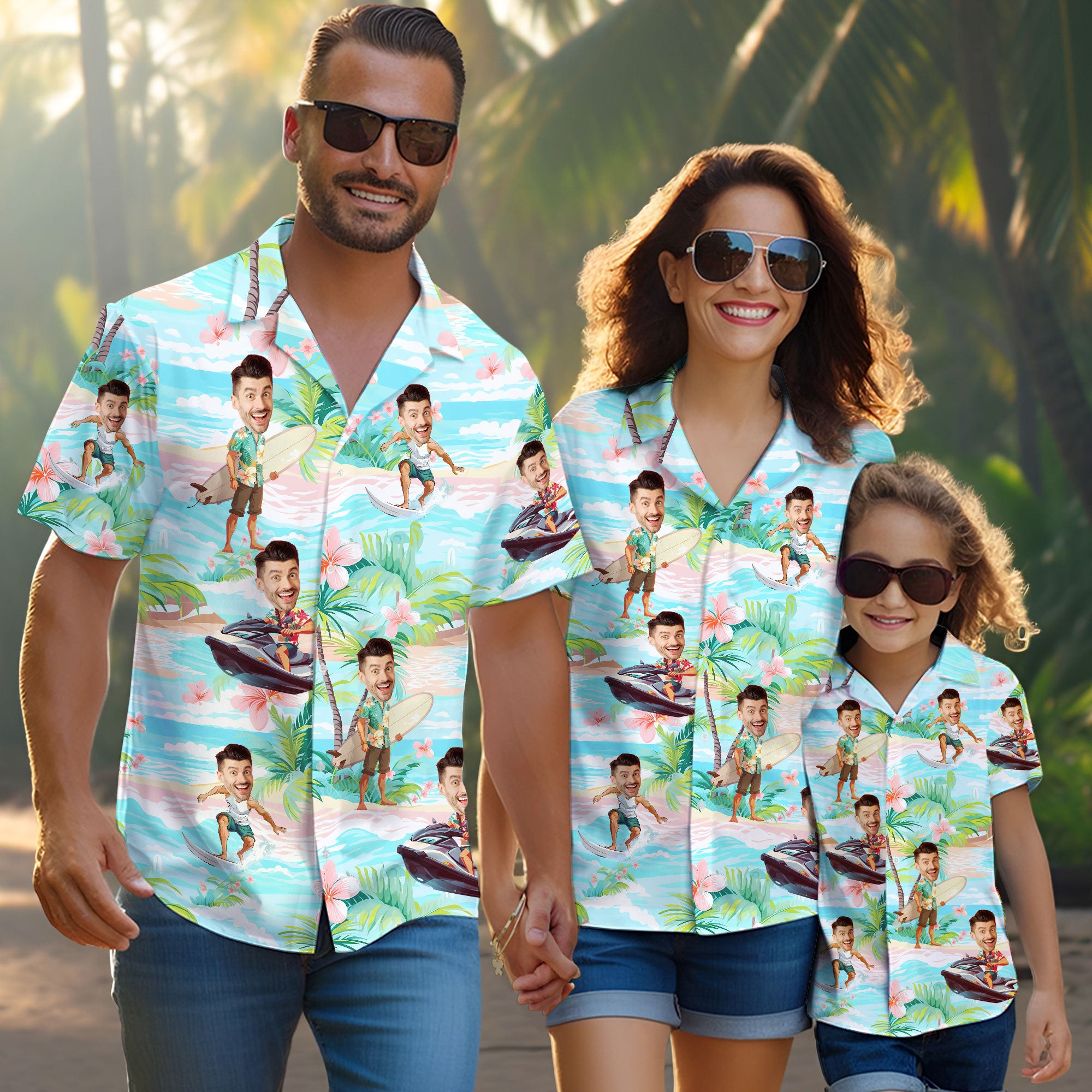 Personalized Aloha Shirt with Photo, Unique Vacation Gift for Wife, Boyriend, Mom or Sister