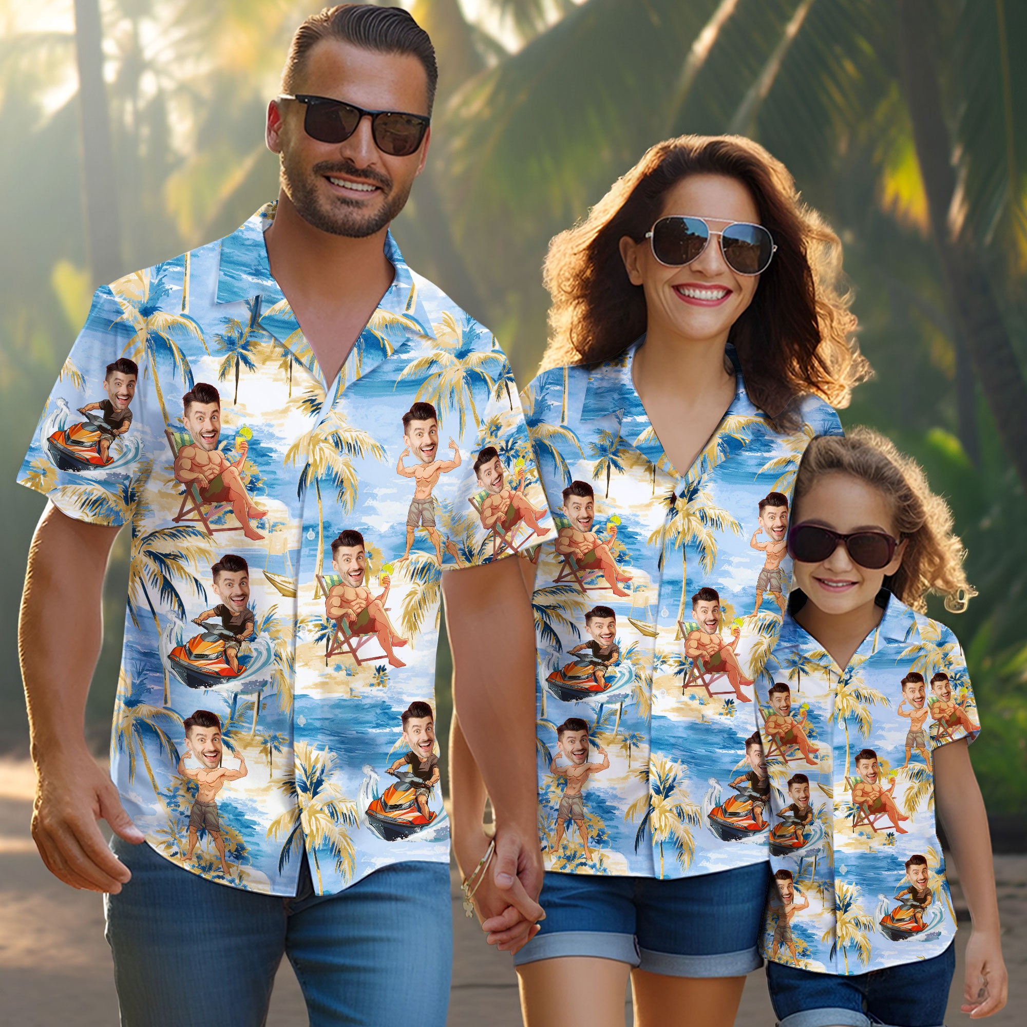 Funny Hawaiian Shirt with Your Face, Bachelor, Bachelorette, or Summer Party Gift Idea