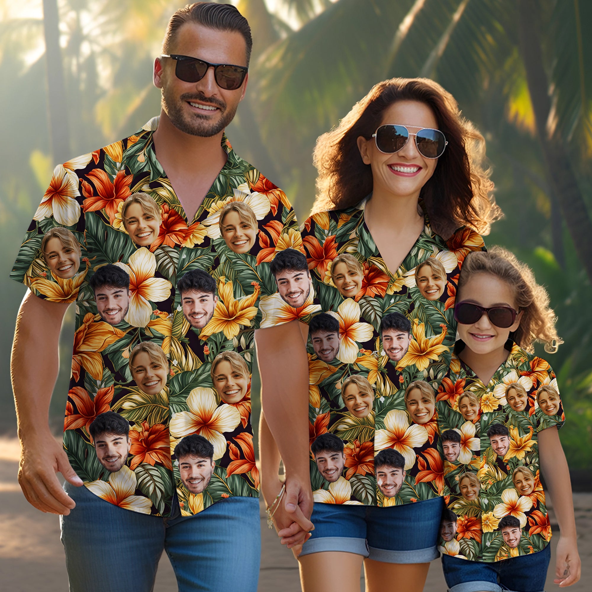 Hawaiian Shirt with Couple Photos, Unique Gift for Valentine’s Day