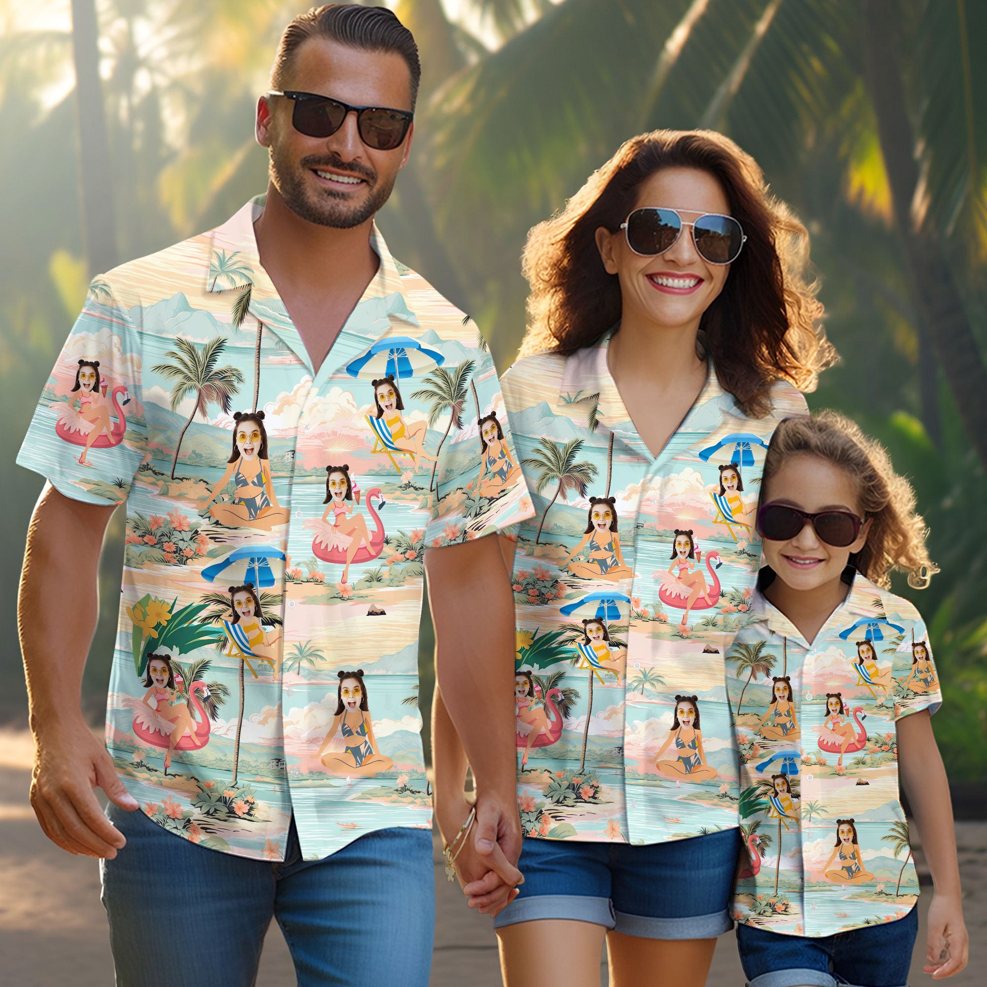 Custom Hawaiian Shirt with Face for Men Women, Personalized Hawaiian Gifts for Girlfriend Boyfriend Couples Wife Husband