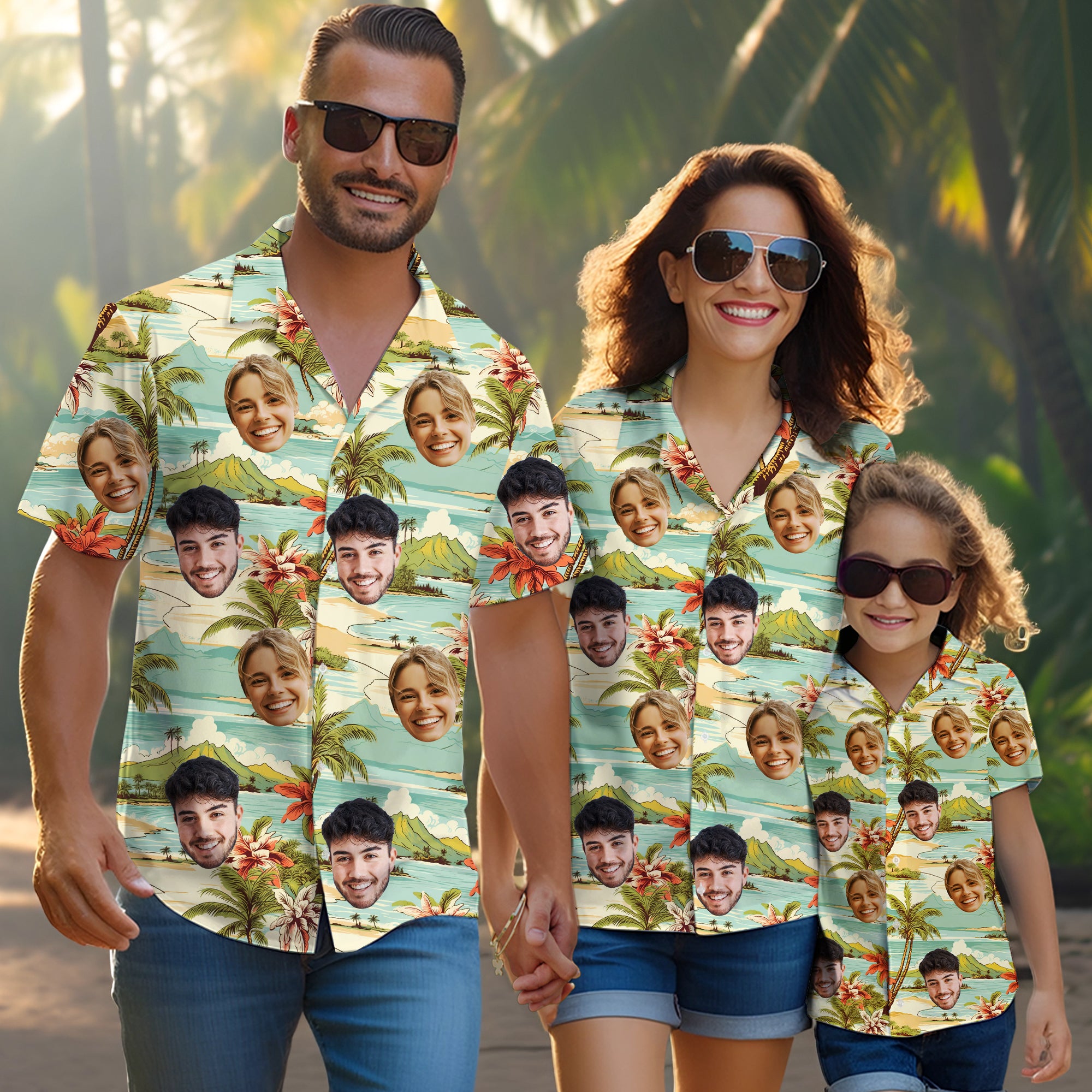 Custom Face Hawaiian Shirt, Fun Present for Best Friend or Partner