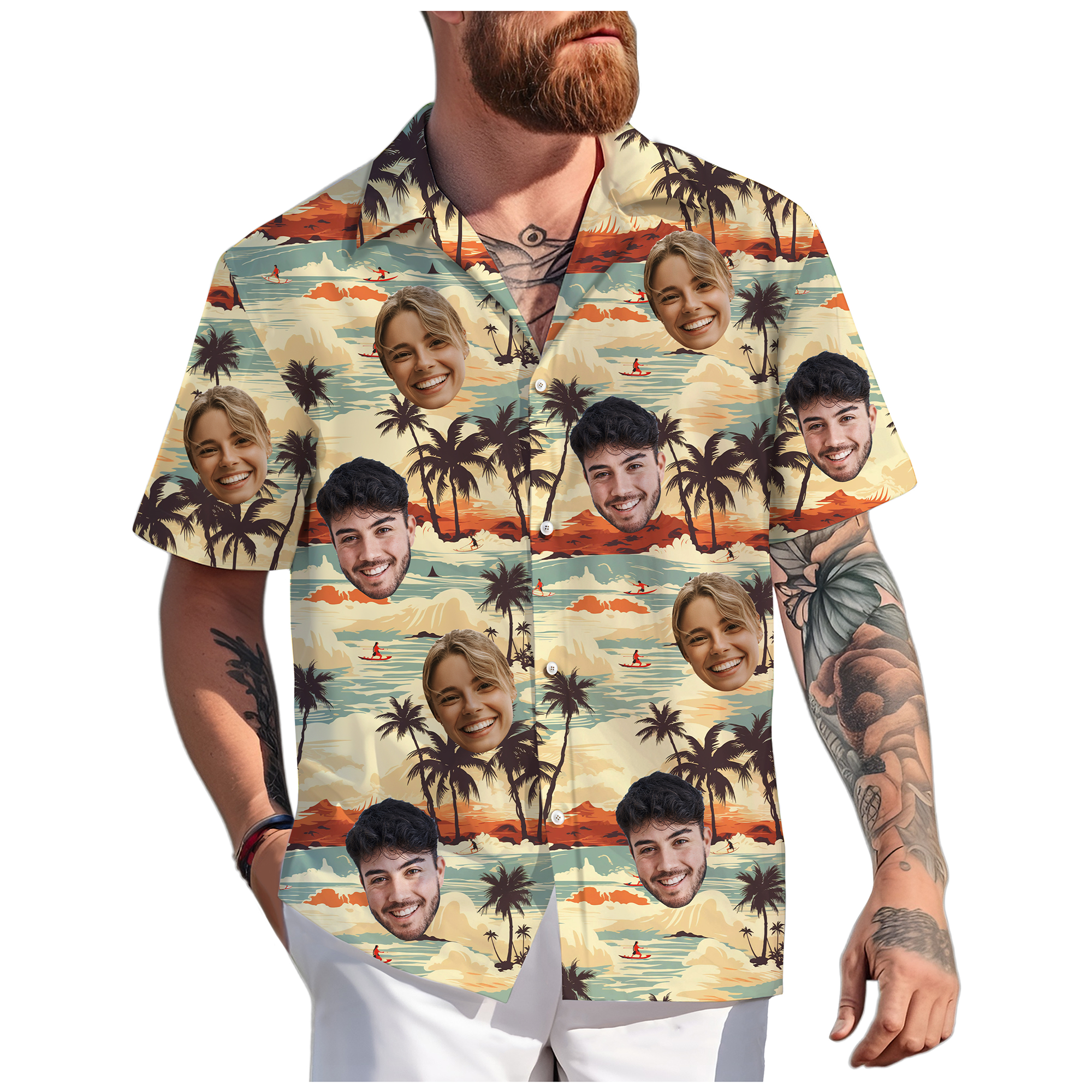 Personalized Couple Shirt, Tropical Gift for Summer or Honeymoon