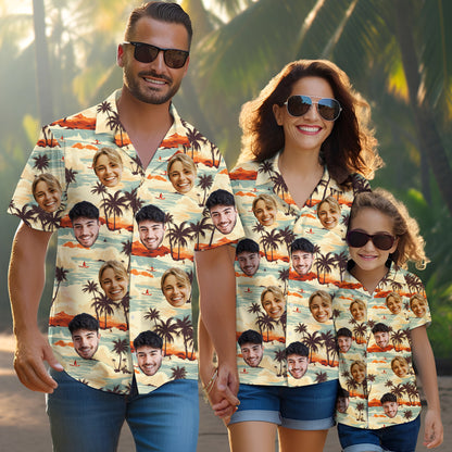 Personalized Couple Shirt, Tropical Gift for Summer or Honeymoon