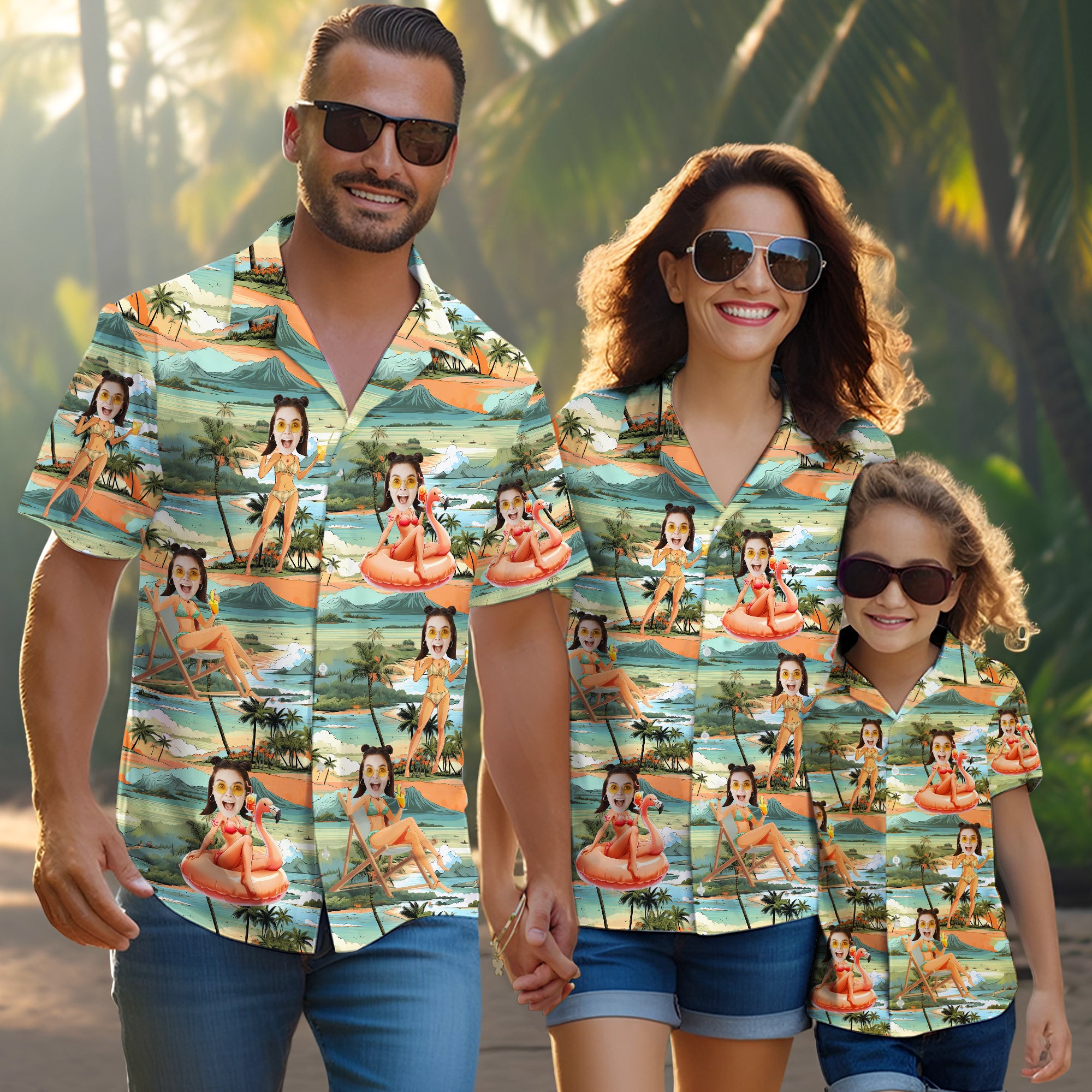 Personalized Aloha Shirt with Photo, Perfect for Summer Parties or Vacations