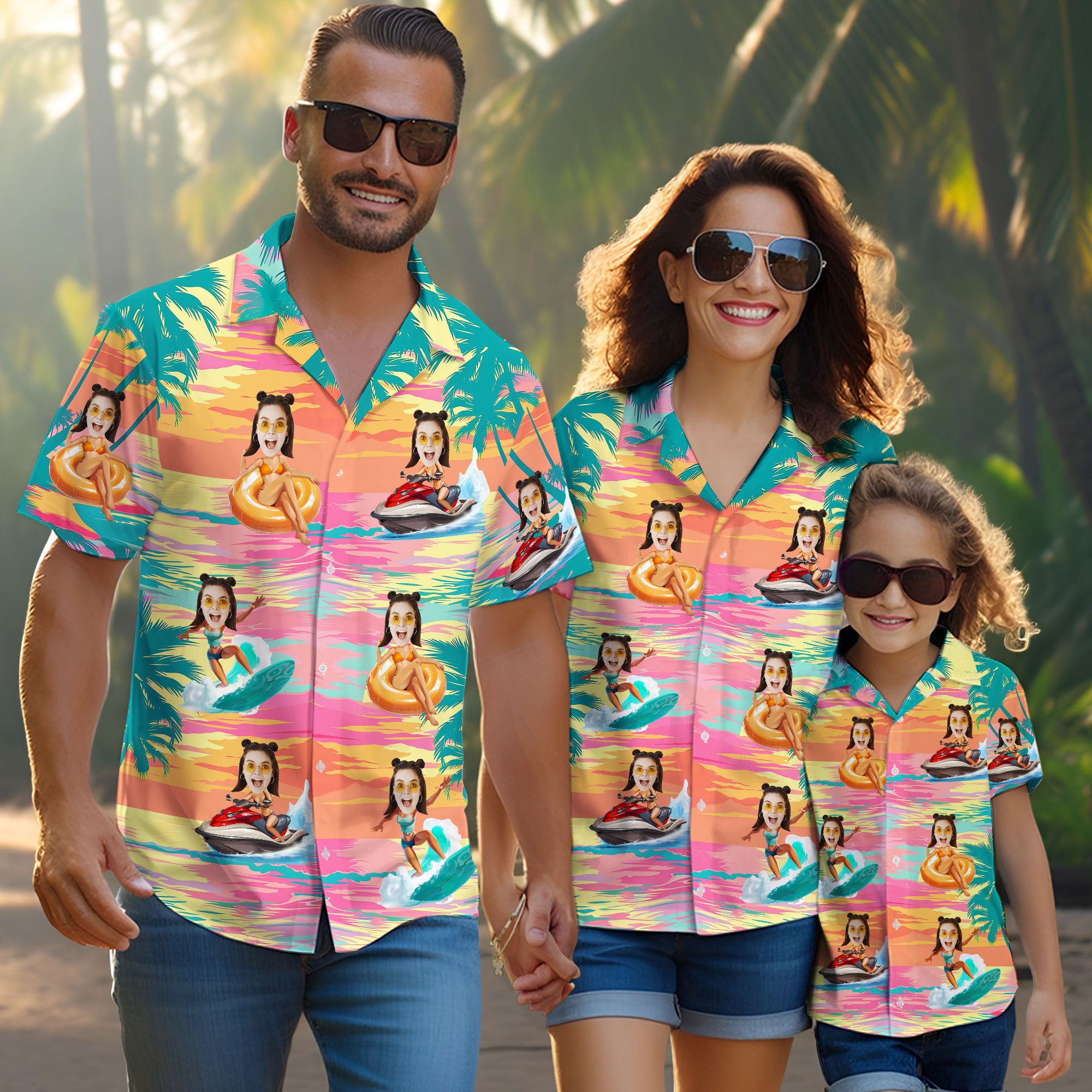 Custom Tropical Shirt for Men or Women, Add Your Face for a Fun Look