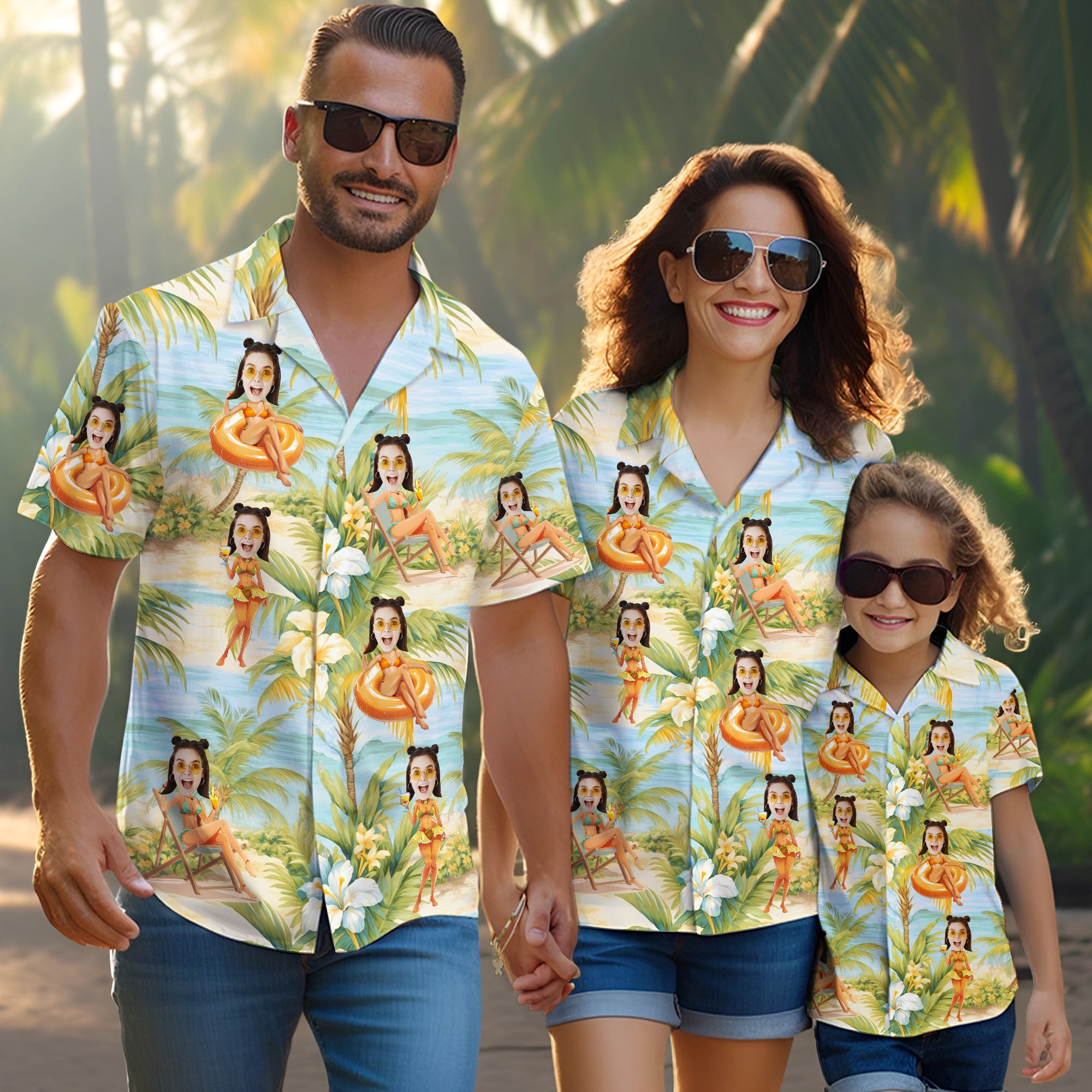 Custom Face Hawaiian Shirt, Funny Gift for Couples, Friends, or Family Trips