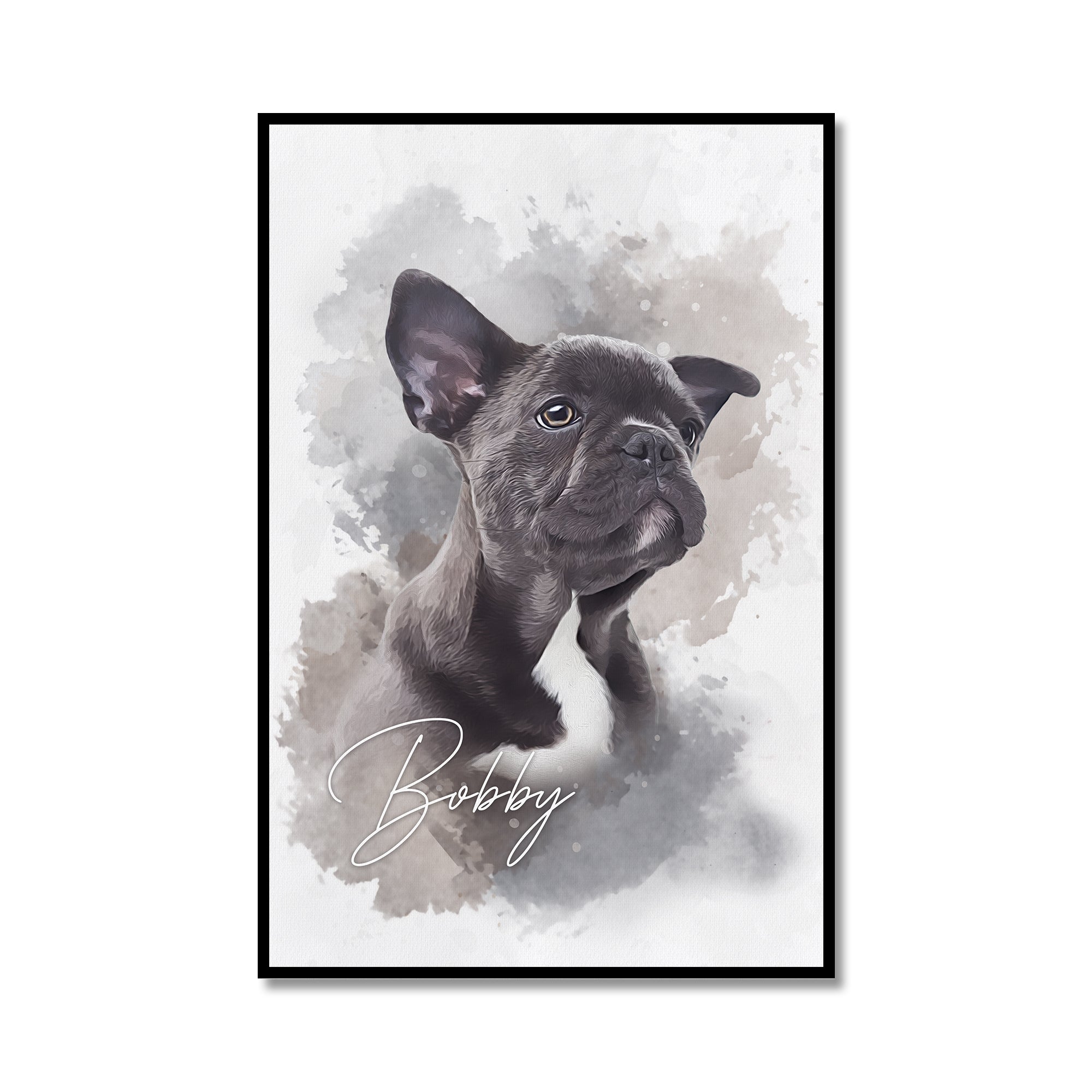 Custom Pet Portrait from Photo, Customized Watercolor Portraits Canvas from Picture, Personalized Dog Memorial Canvas, Customized Pet Gifts