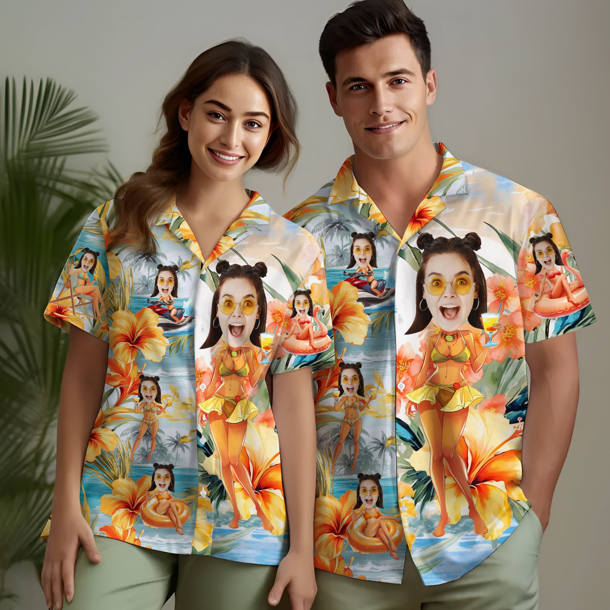 Photo Print Hawaiian Shirt, Funny & Personalized Gift for Him or Her
