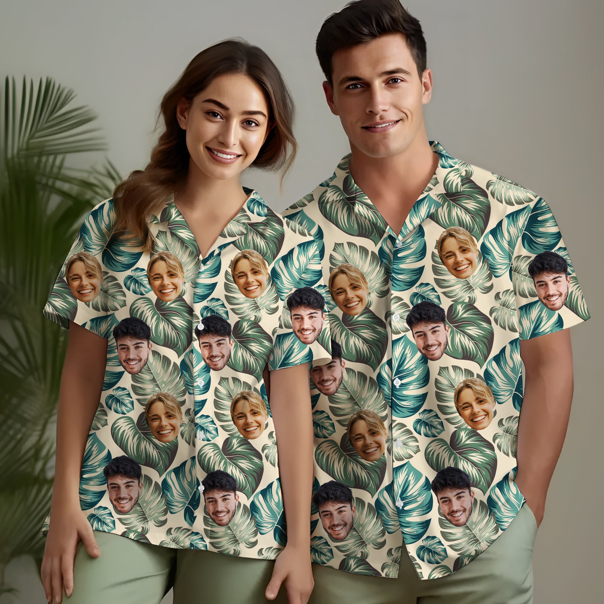 Custom Photo Hawaiian Shirt, Great Gift for Parents or Grandparents