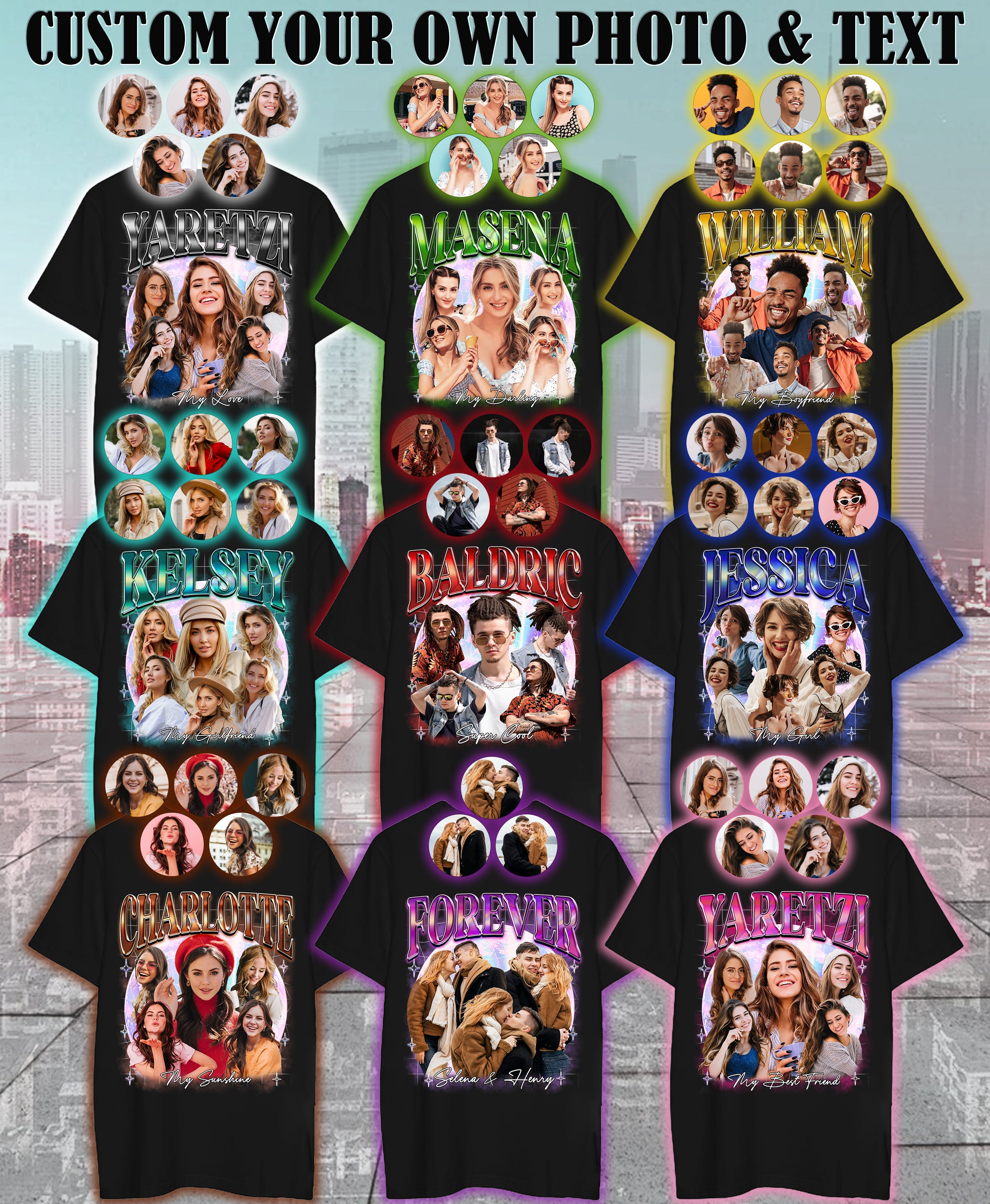 Bootleg Custom Shirt for Men & Women, Hip Hop Inspired Personalized Tee with Your Image