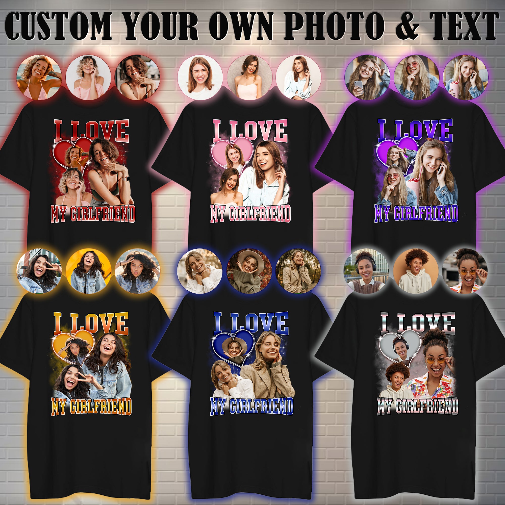 Custom Bootleg Rap Tee Shirt for Women and Men, Custom Face and Photo Picture Shirt, Gift Idea for Couples, Family and Friends