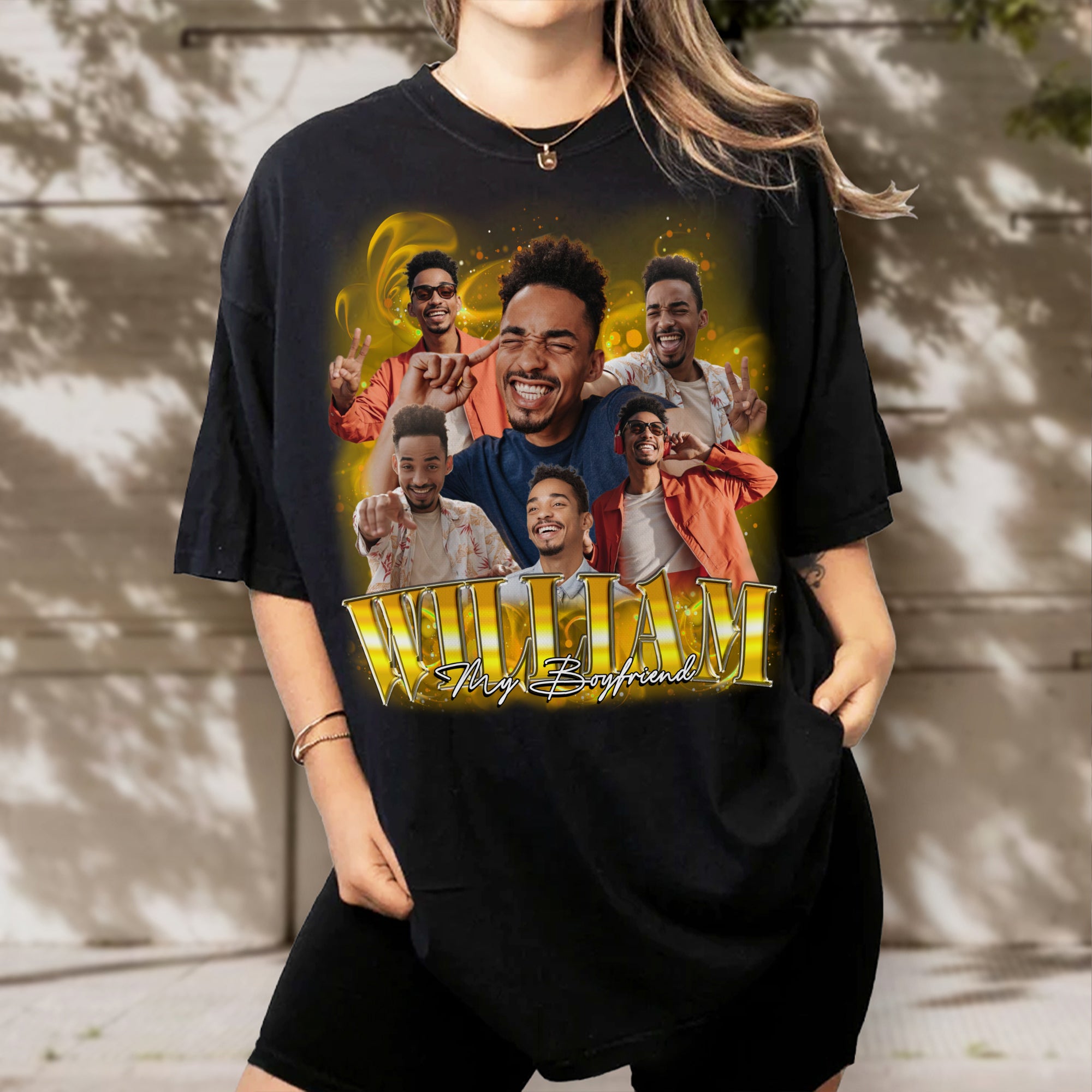 Personalized Bootleg T-Shirt, Trendy Custom Face Shirt for Men, Women and Teens