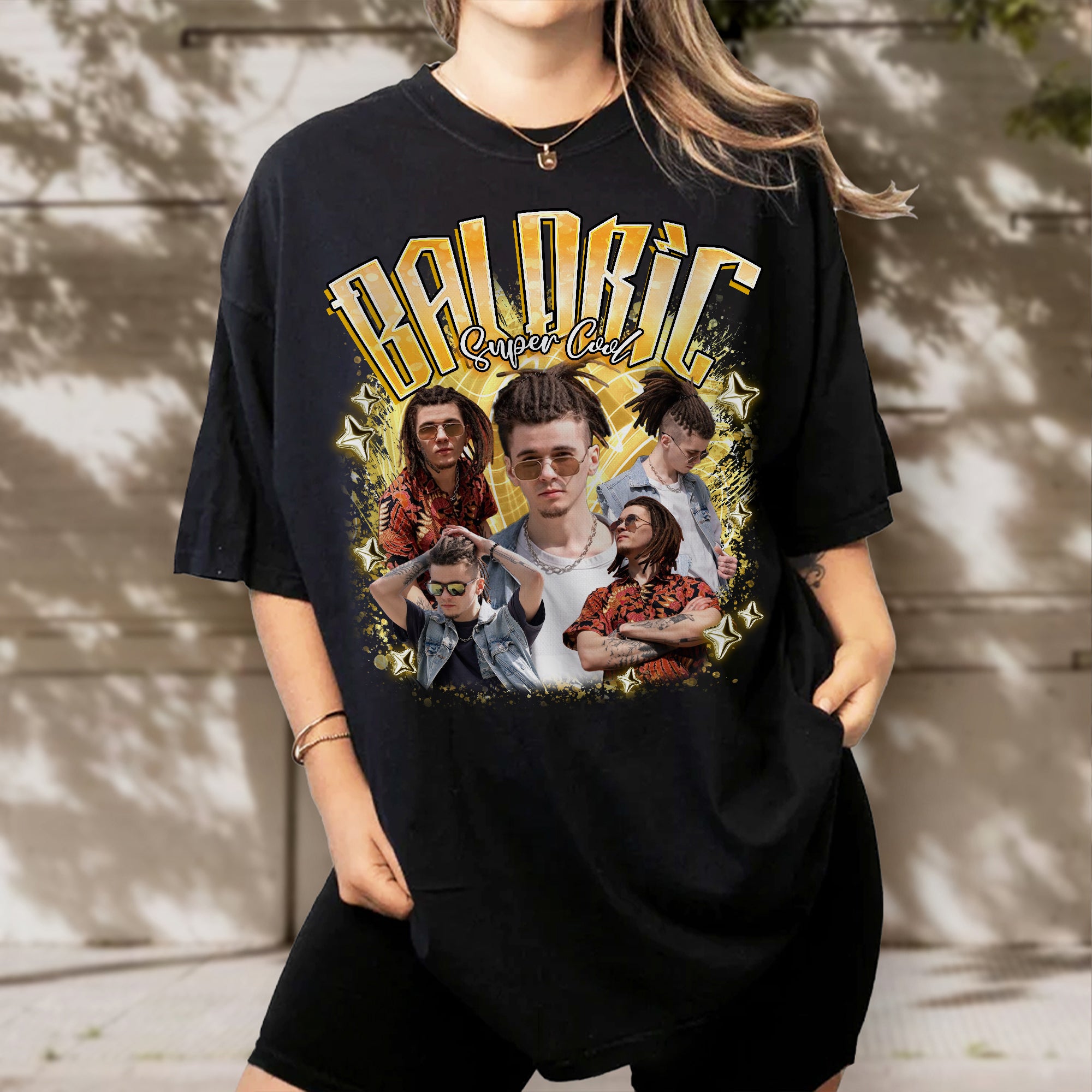 Bootleg Style Custom T-Shirt, Add Your Own Photo & Text, Unique Gift for Him, Her, or Family