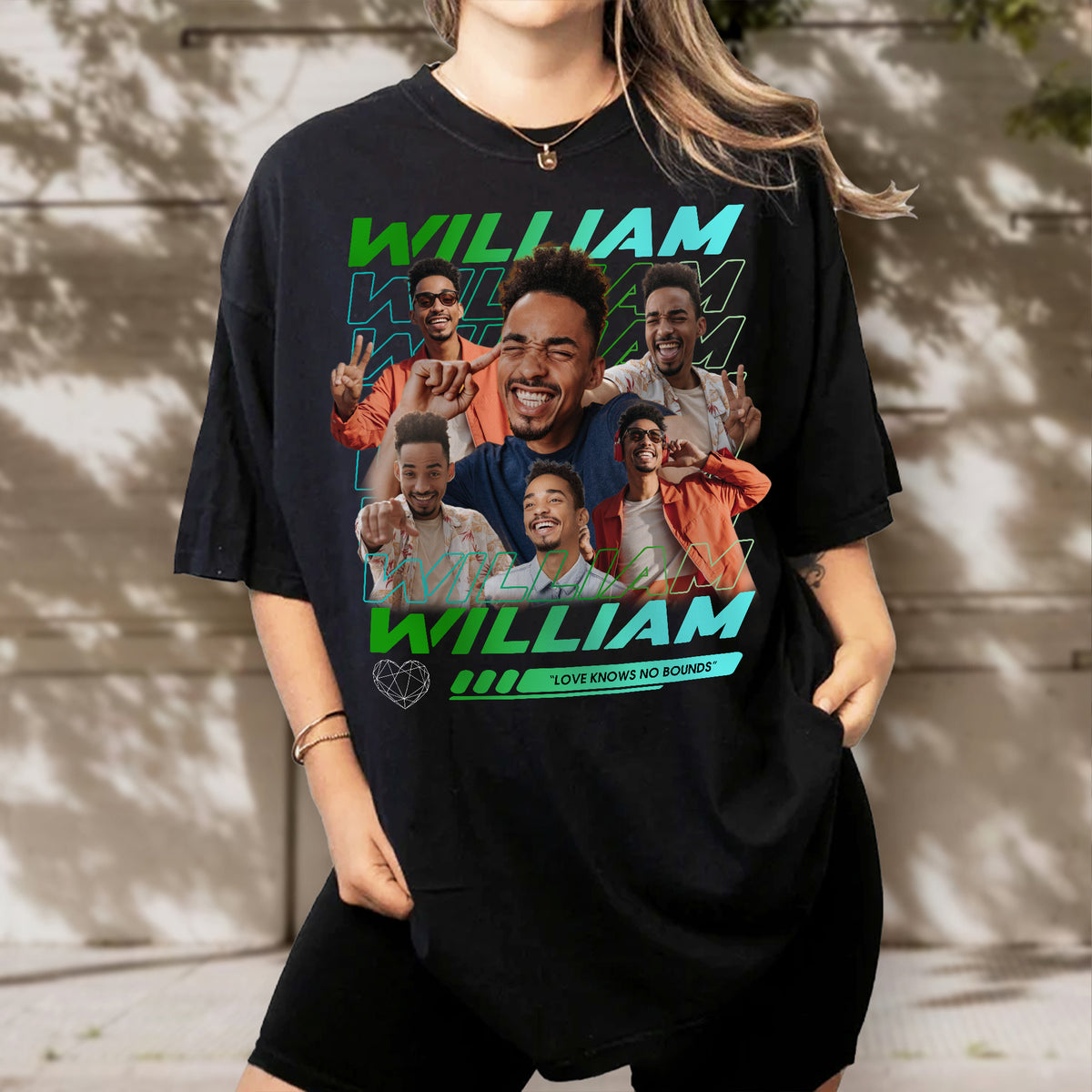 Bootleg Aesthetic Custom T-Shirt, Face and Text Print, Creative Gift for Special Moments