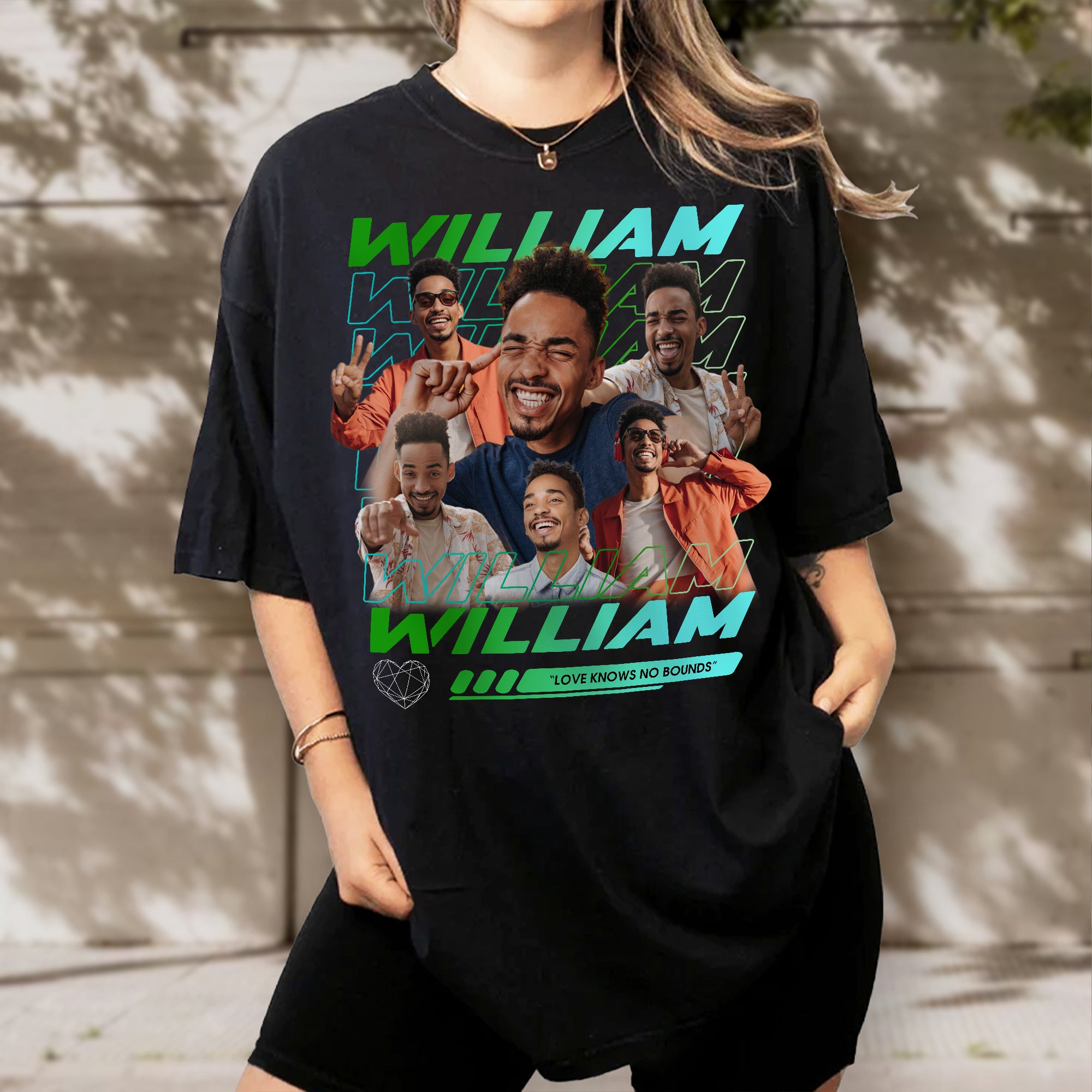 Bootleg Aesthetic Custom T-Shirt, Face and Text Print, Creative Gift for Special Moments