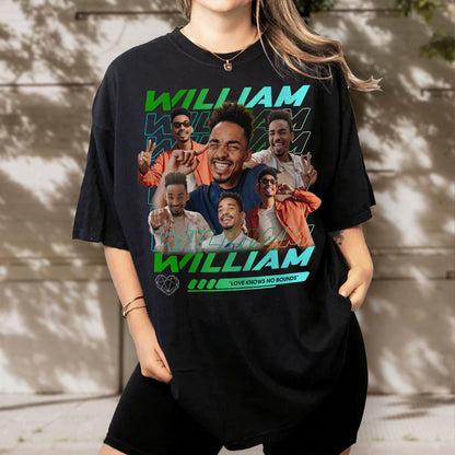 Bootleg Aesthetic Custom T-Shirt, Face and Text Print, Creative Gift for Special Moments