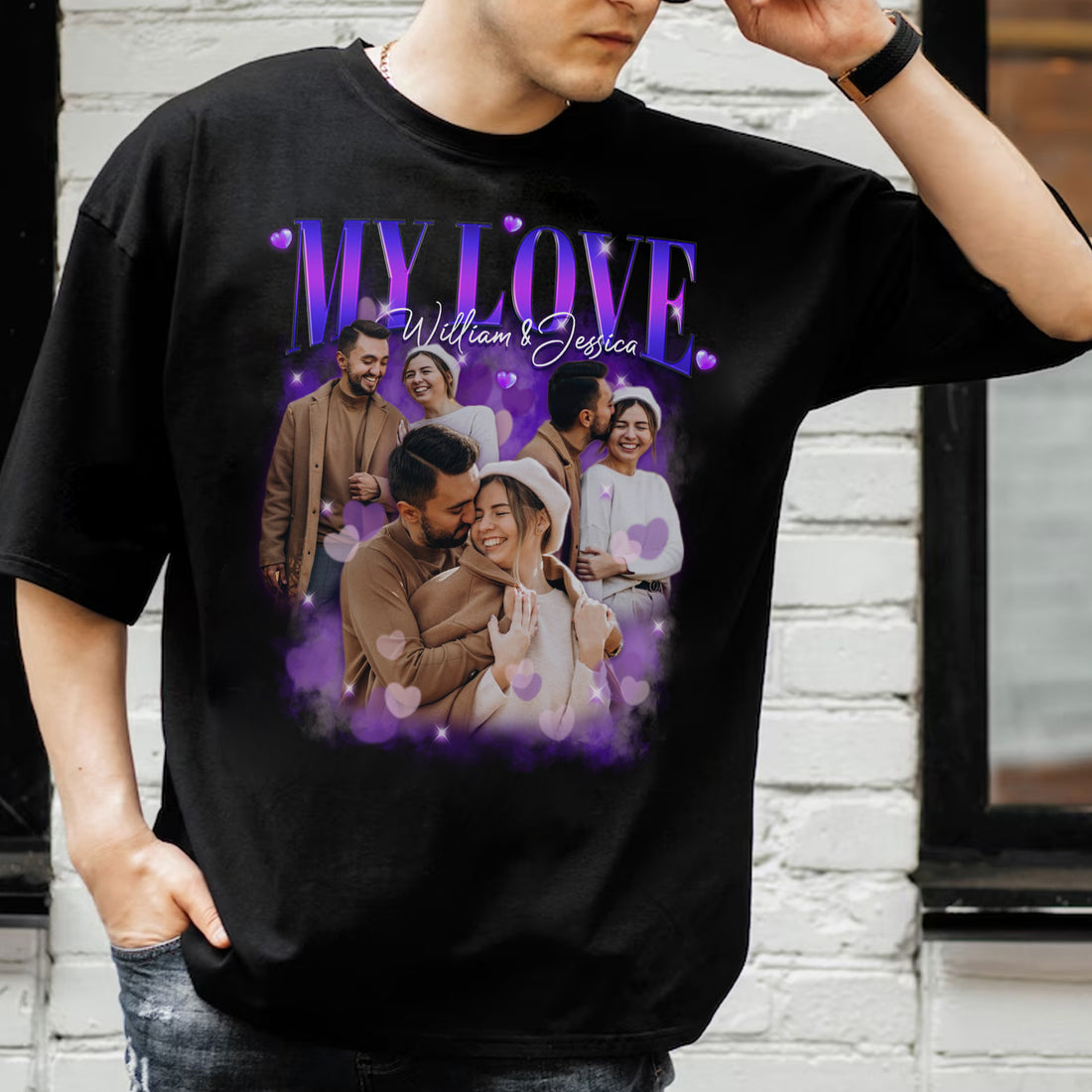 Custom Old School Rap Bootleg Shirt, Unique Photo Gift Tee for Family, Friends or Couples
