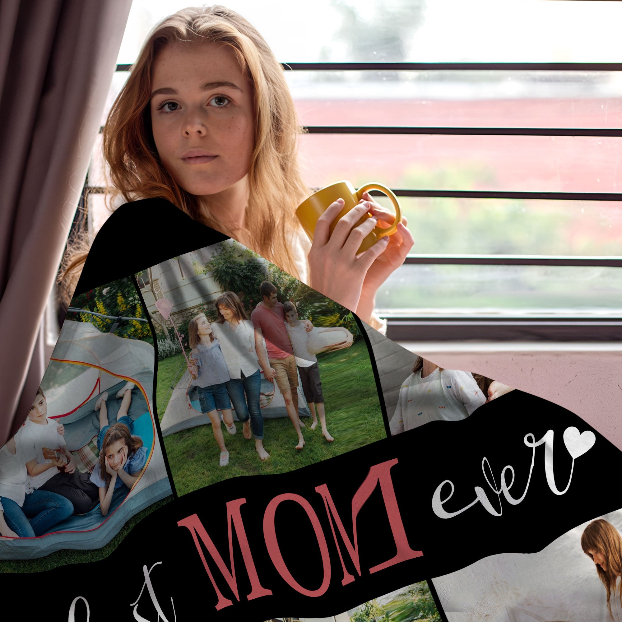 Customized Mom Blankets with Photos, Custom Memorial Blankets with Photo Text, Customizable Blanket with Pictures 6
