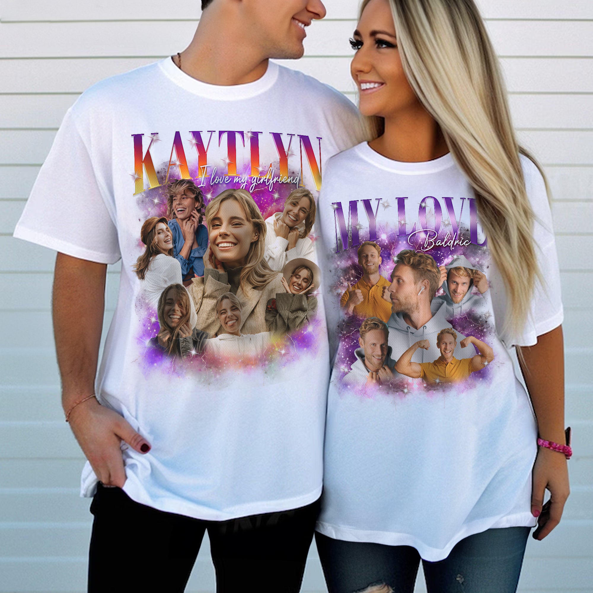 Unique Custom Bootleg Shirt, Create Your Own Gift with Photo and Text for Loved Ones