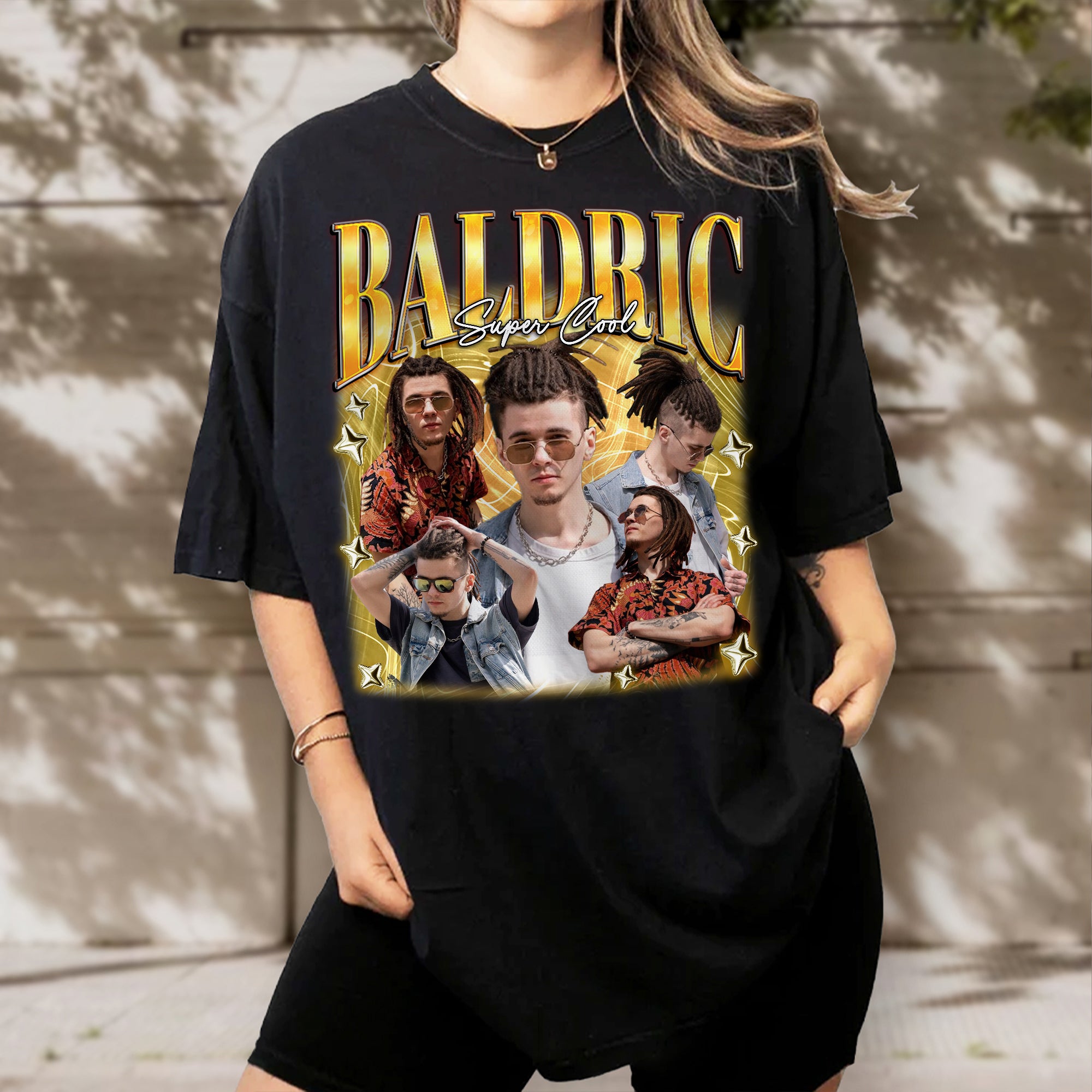 Personalized Bootleg Rap Style T-Shirt, Custom Photo Collage Shirt for Friends, Couples & Family