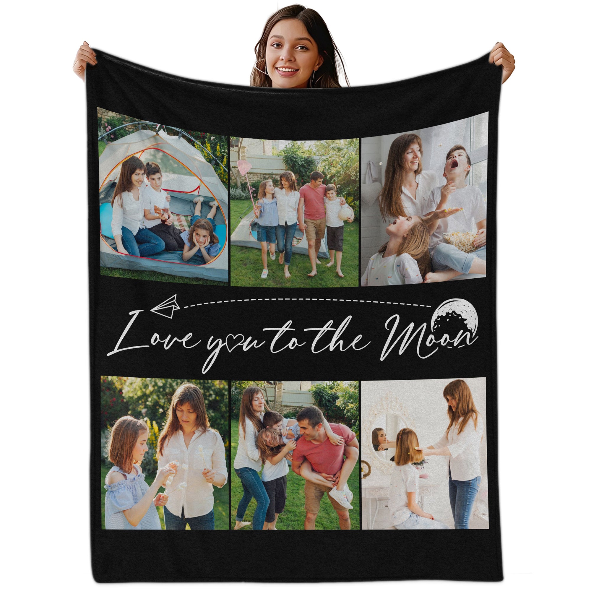 Customized Mom Blankets with Photos, Custom Memorial Blankets with Photo Text, Customizable Blanket with Pictures 7
