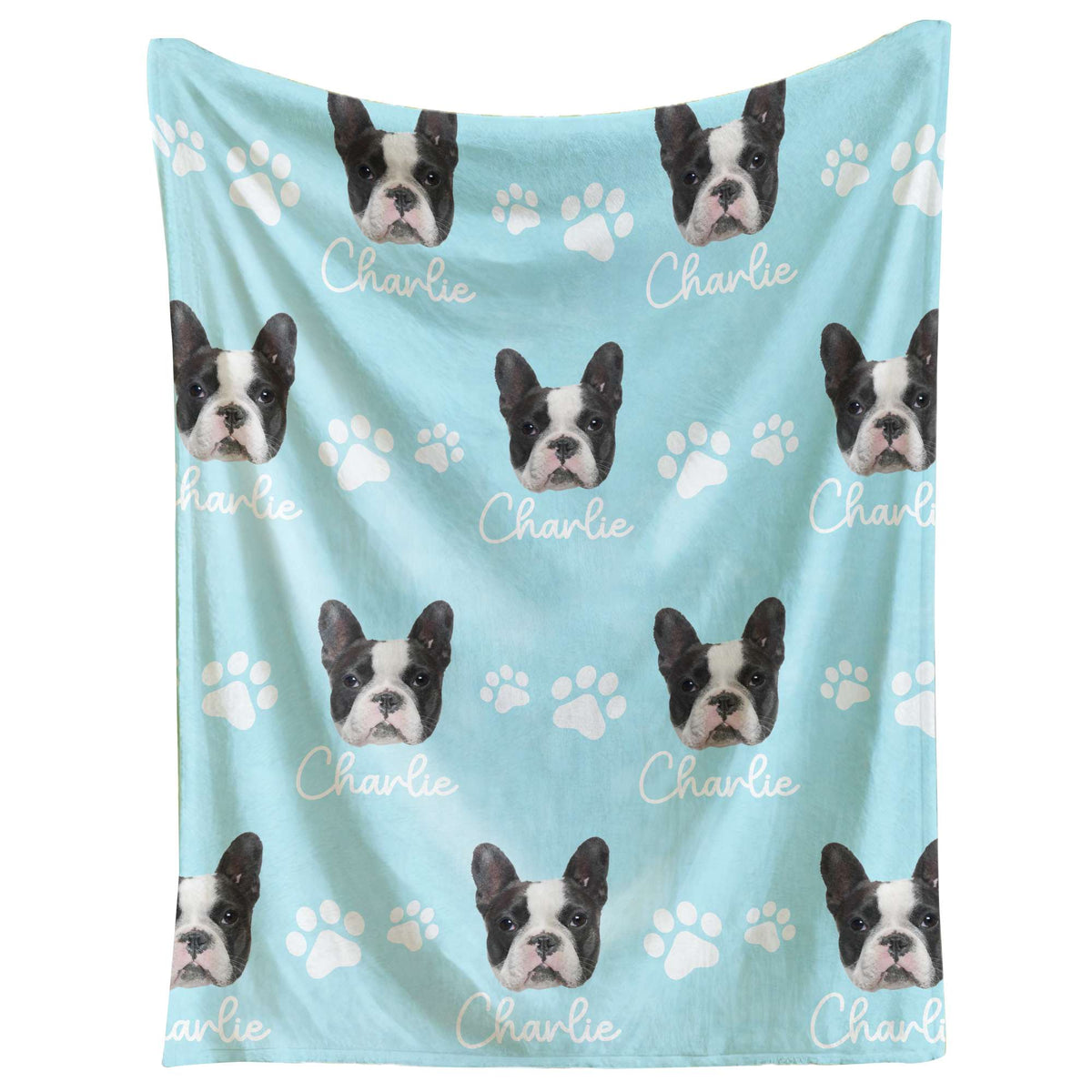 Customized Dog Blankets with Photos and Name, Personalized Dog Memorial Gifts for Women Men Parents, Custom Pet Flannel Blanket with Pictures for Dog Lovers