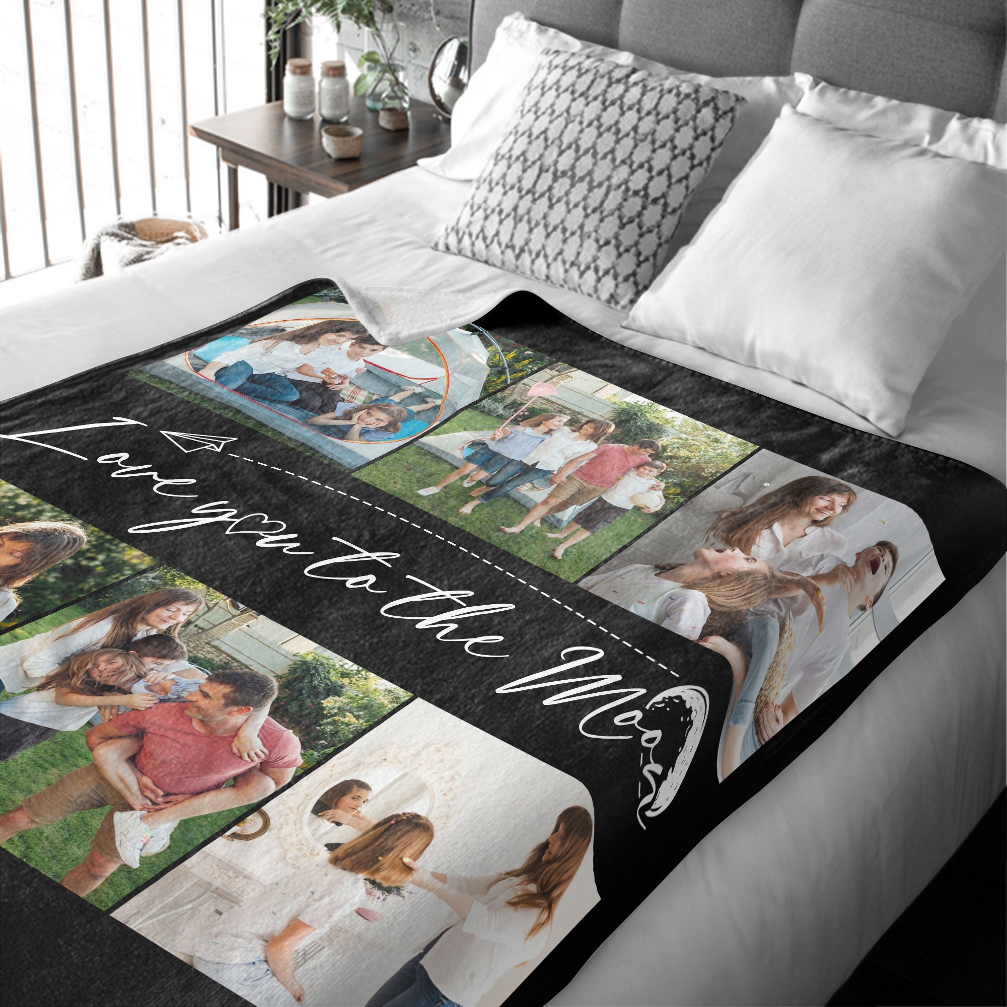 Customized Mom Blankets with Photos, Custom Memorial Blankets with Photo Text, Customizable Blanket with Pictures 7