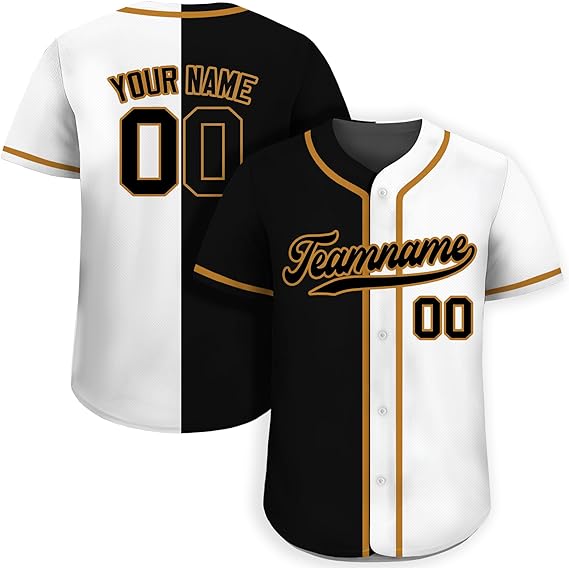 Custom Split Baseball Jersey for Men Women Youth Kid with Teamname Name Number D2