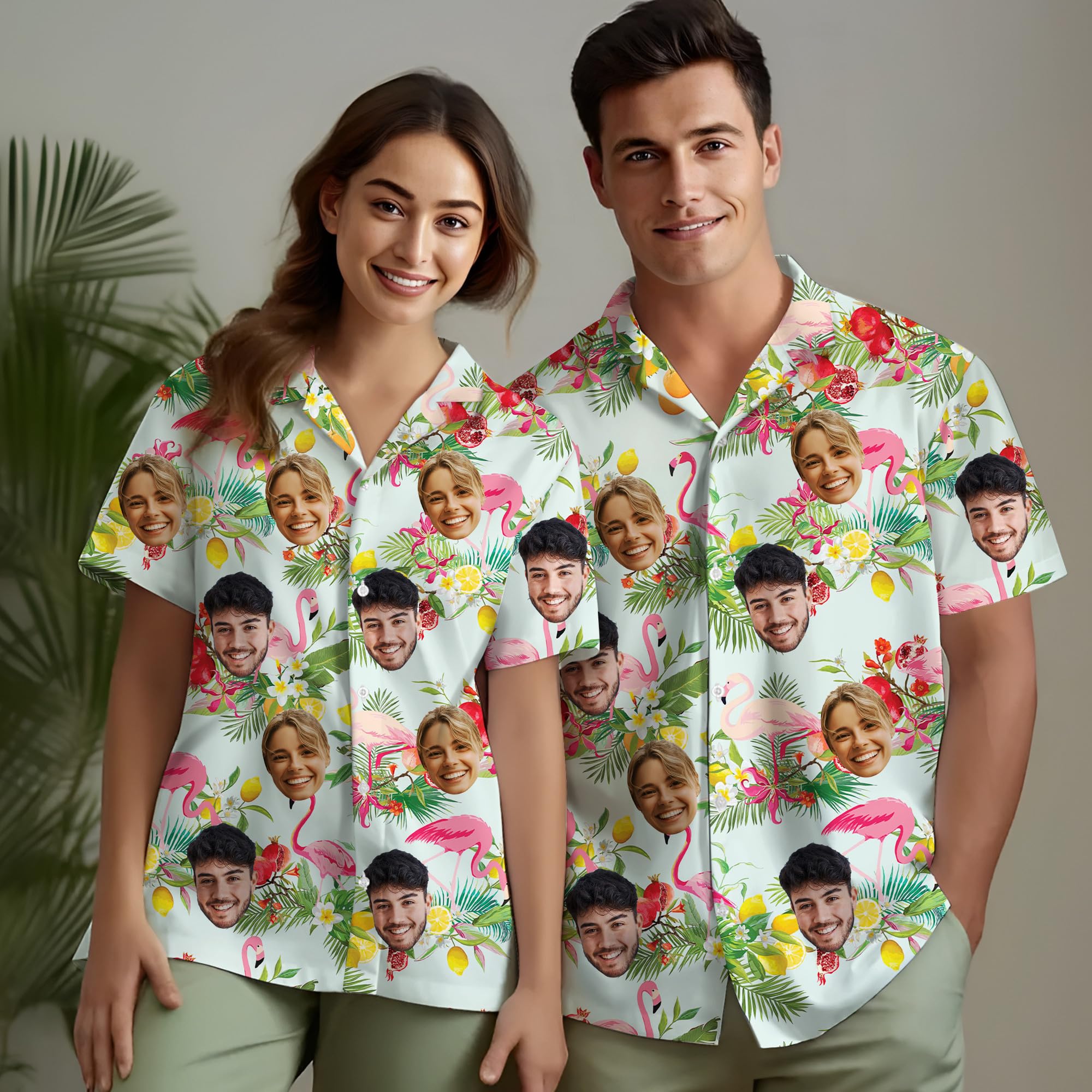 Custom Hawaiian Shirt with Face for Men Women, Personalized Hawaiian Gifts for Couples Boyfriend Girlfriend Wife Husband 10