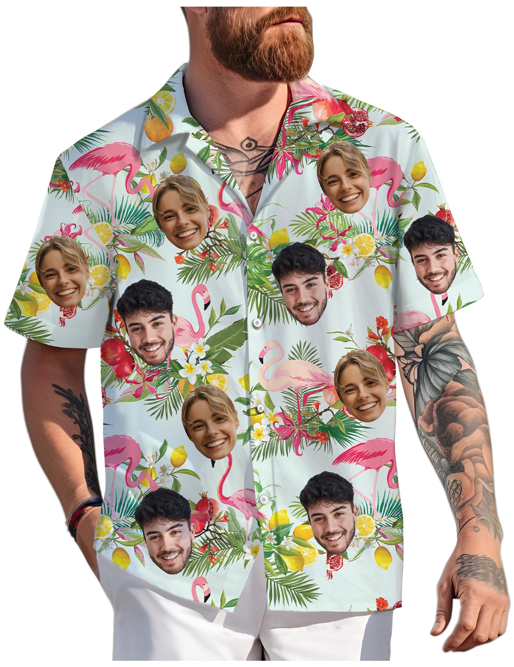 Custom Hawaiian Shirt with Face for Men Women, Personalized Hawaiian Gifts for Couples Boyfriend Girlfriend Wife Husband 10