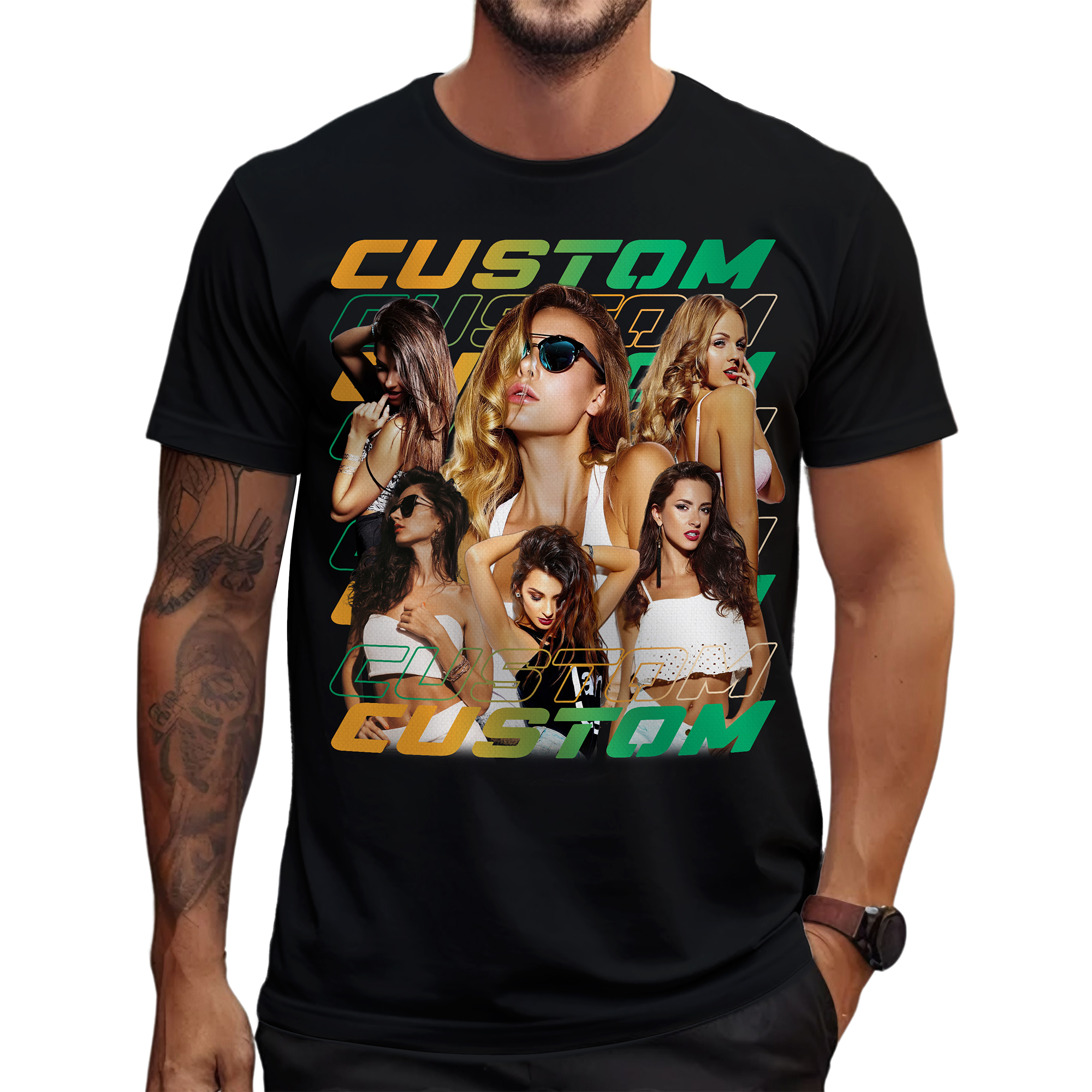 Custom Your Own Bootleg Shirts Custom Picture Shirt Customized Vintage Graphic Tshirt