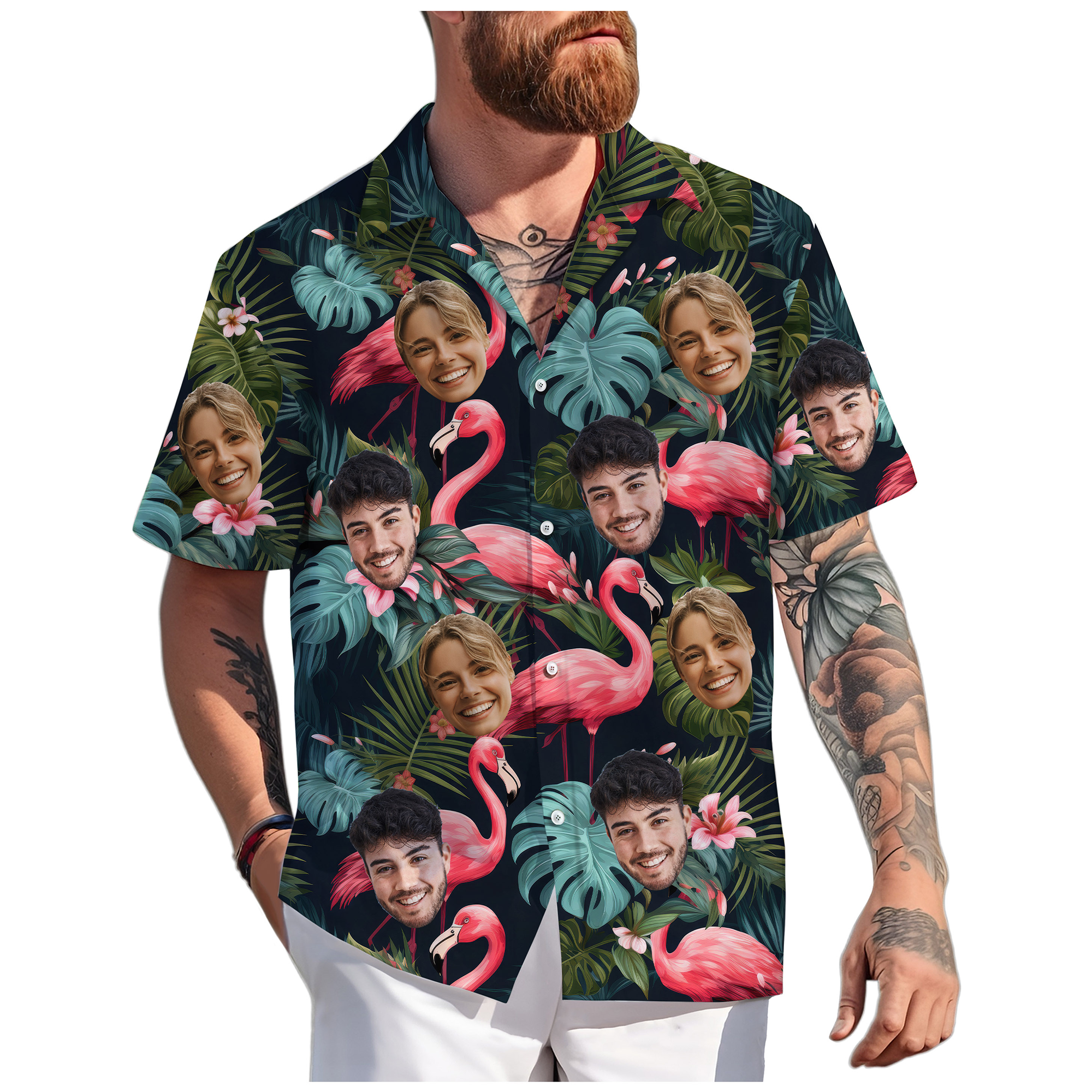 Personalized Beach Shirt with Your Faces, Perfect for Wedding Gift