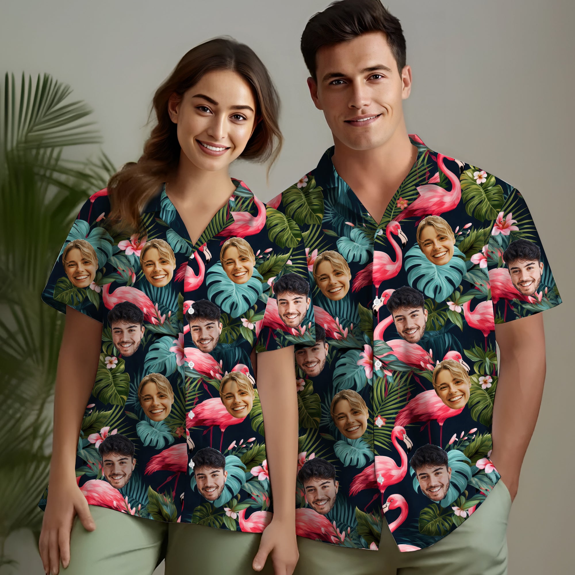 Personalized Beach Shirt with Your Faces, Perfect for Wedding Gift