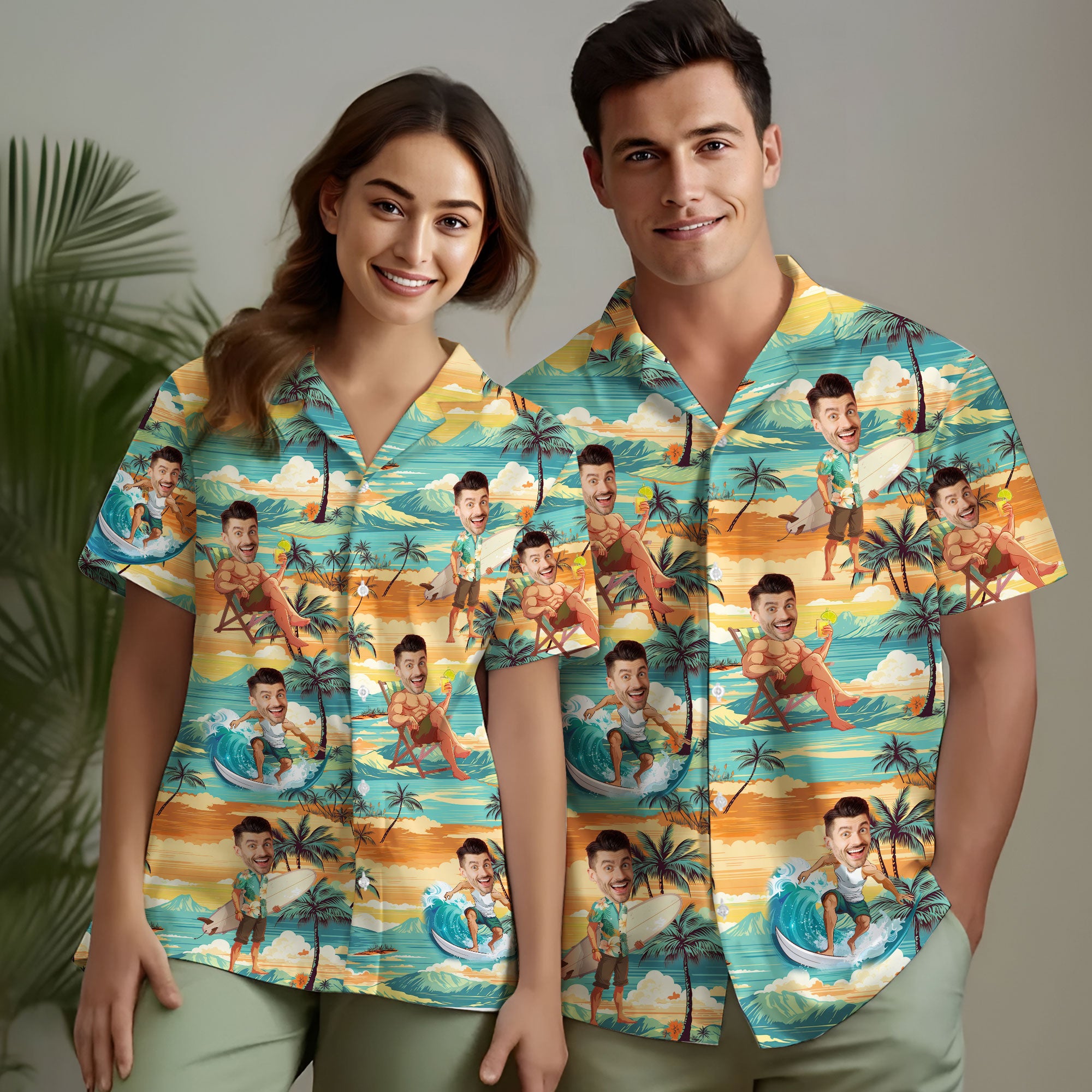 Personalized Aloha Shirt with Photo, Unique Vacation Gift for Wife, Girlfriend, Mom or Sister