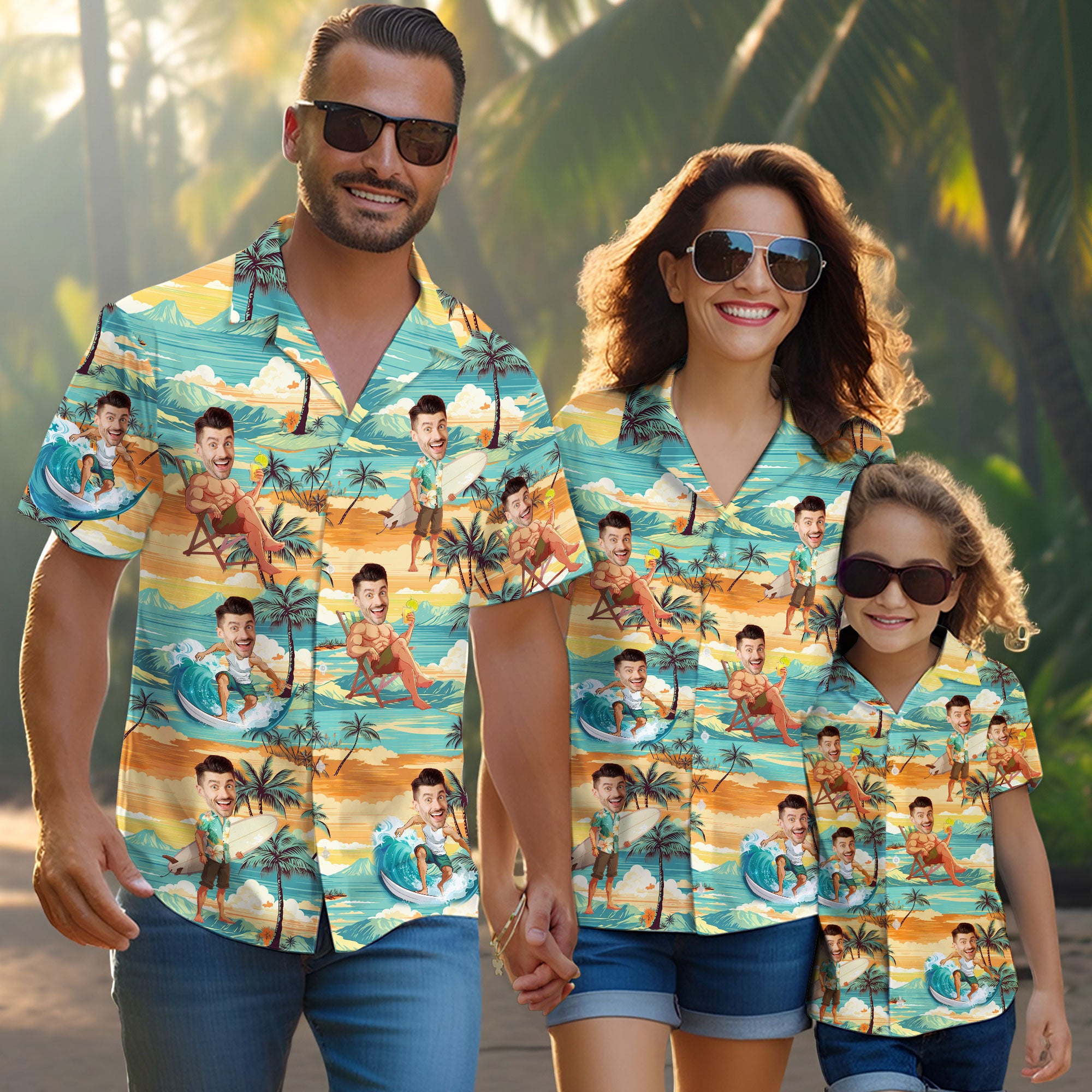 Personalized Aloha Shirt with Photo, Unique Vacation Gift for Wife, Girlfriend, Mom or Sister