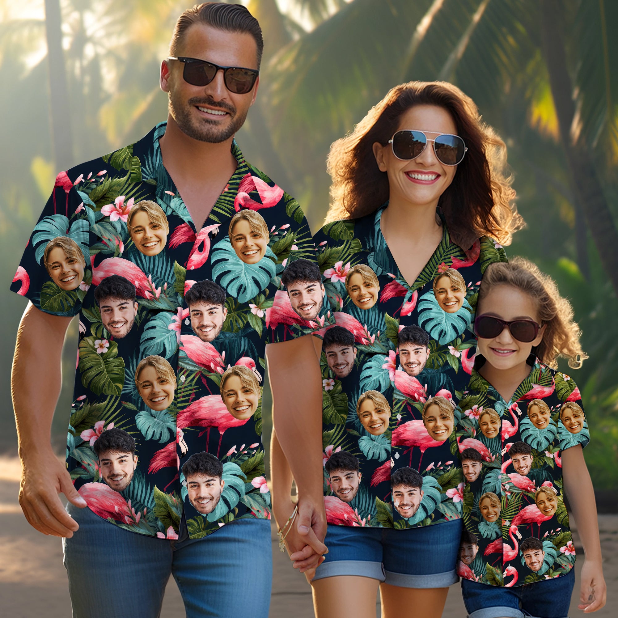 Personalized Beach Shirt with Your Faces, Perfect for Wedding Gift