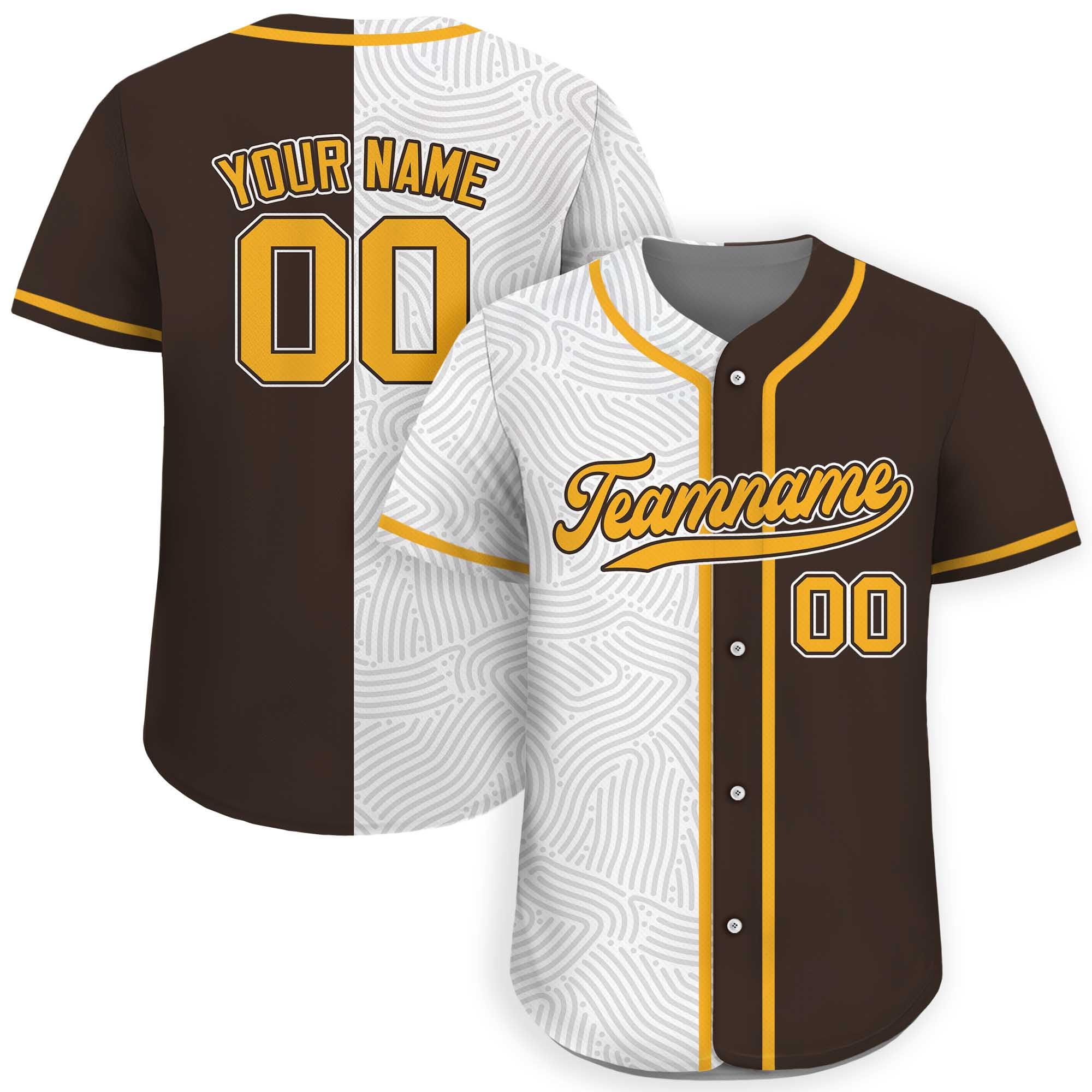 Custom Split Baseball Jersey for Men Women Youth Kid with Teamname Name Number D3