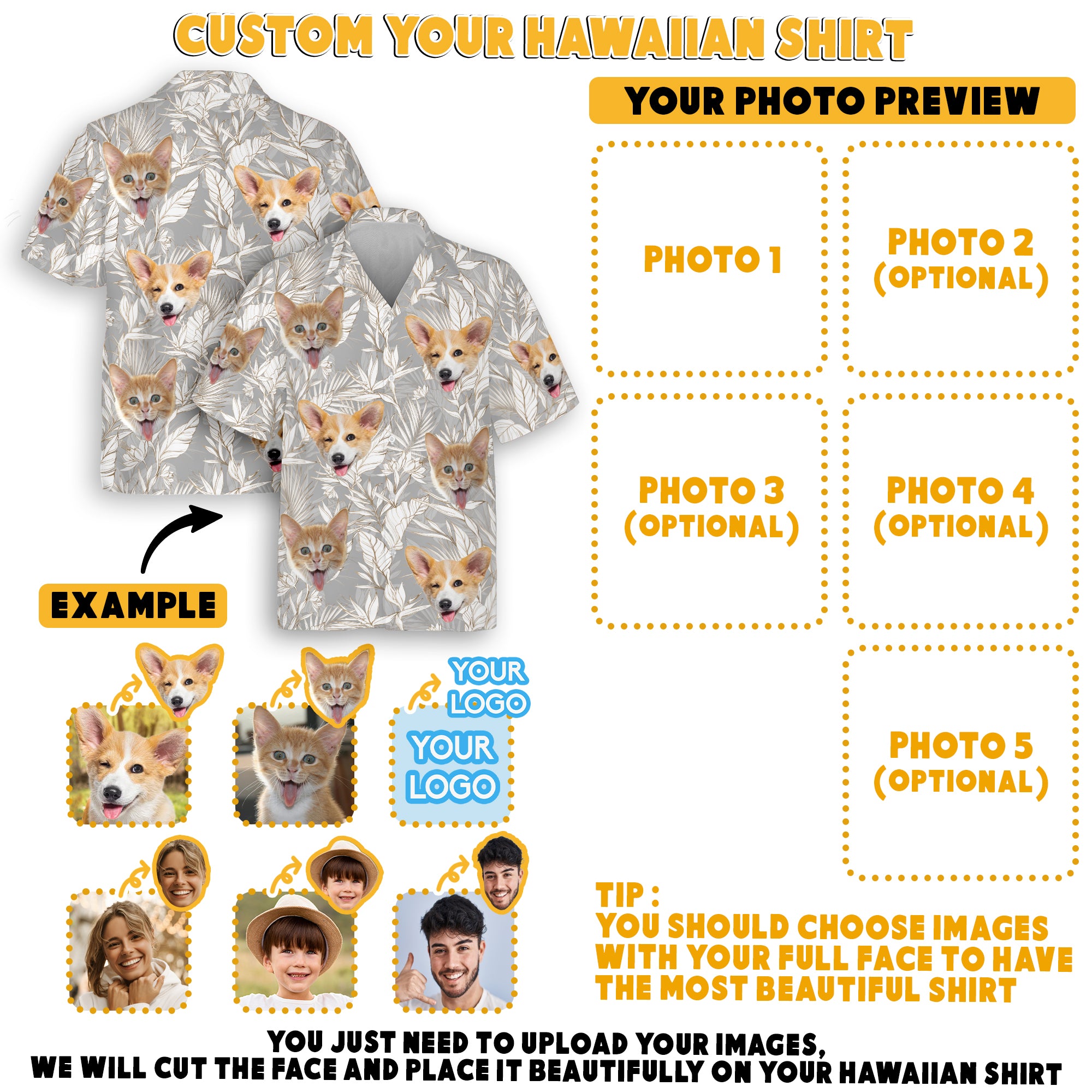 Personalized Pet Photo Shirt, Cute Gift for Girlfriend or Best Friend